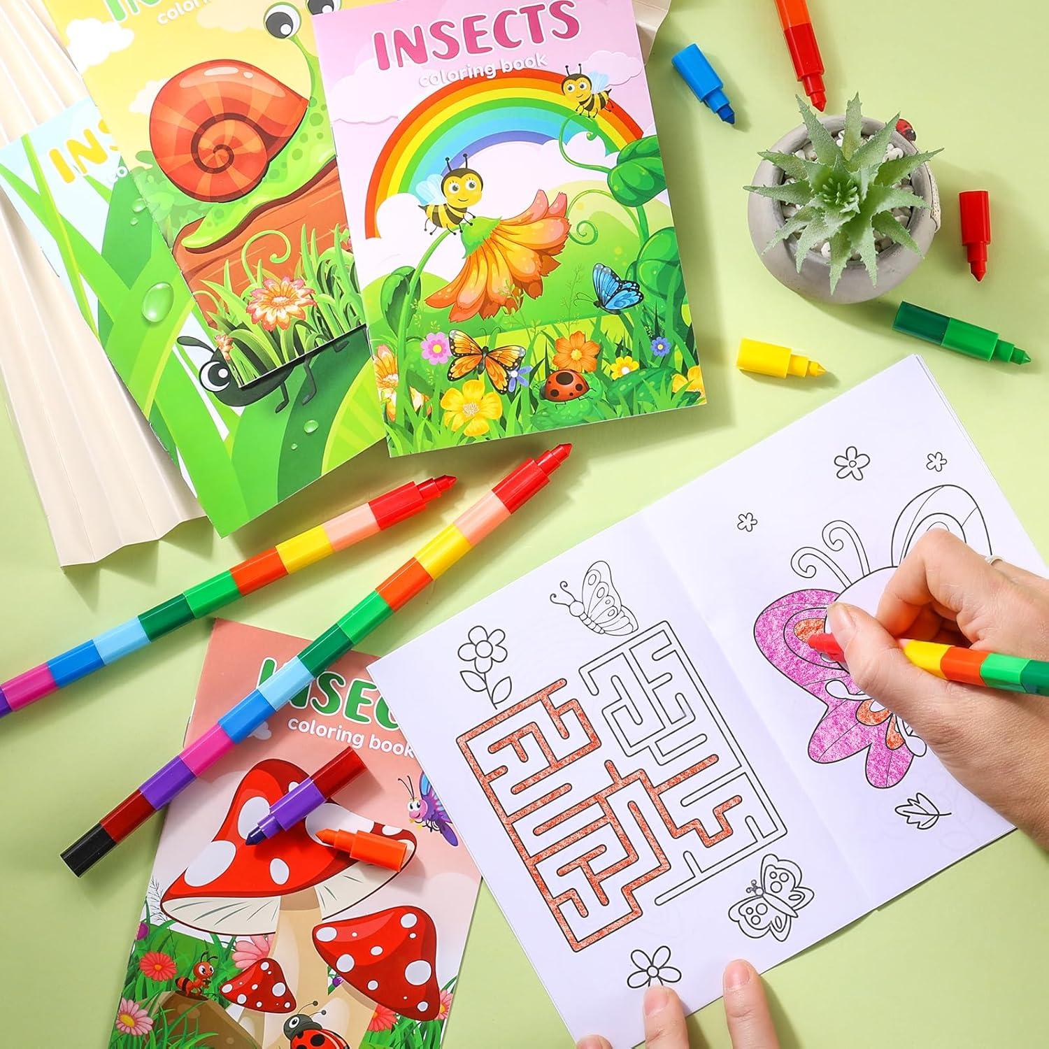 BenLouis 24 Libros para Colorear Insectos para Niños