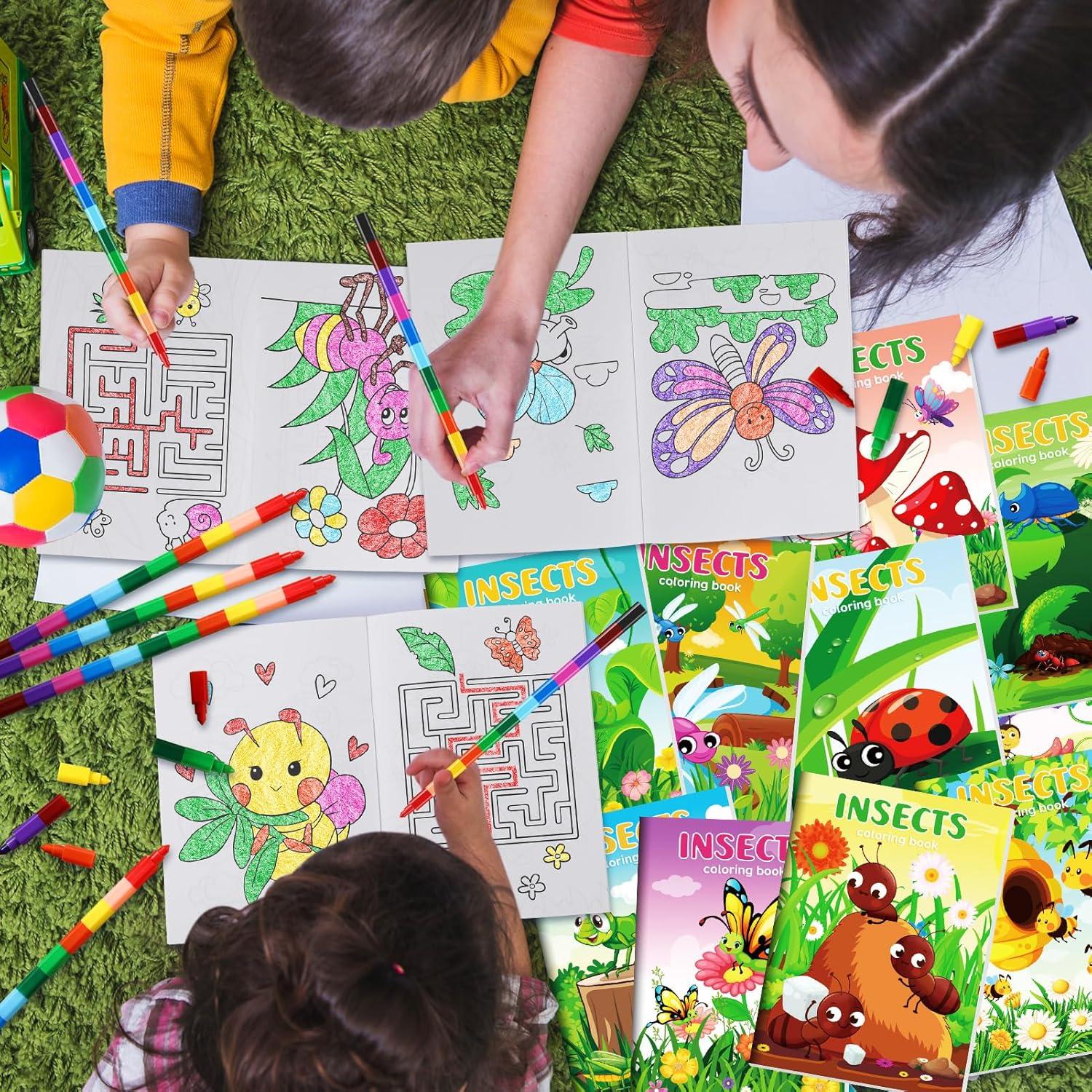 BenLouis 24 Libros para Colorear Insectos para Niños