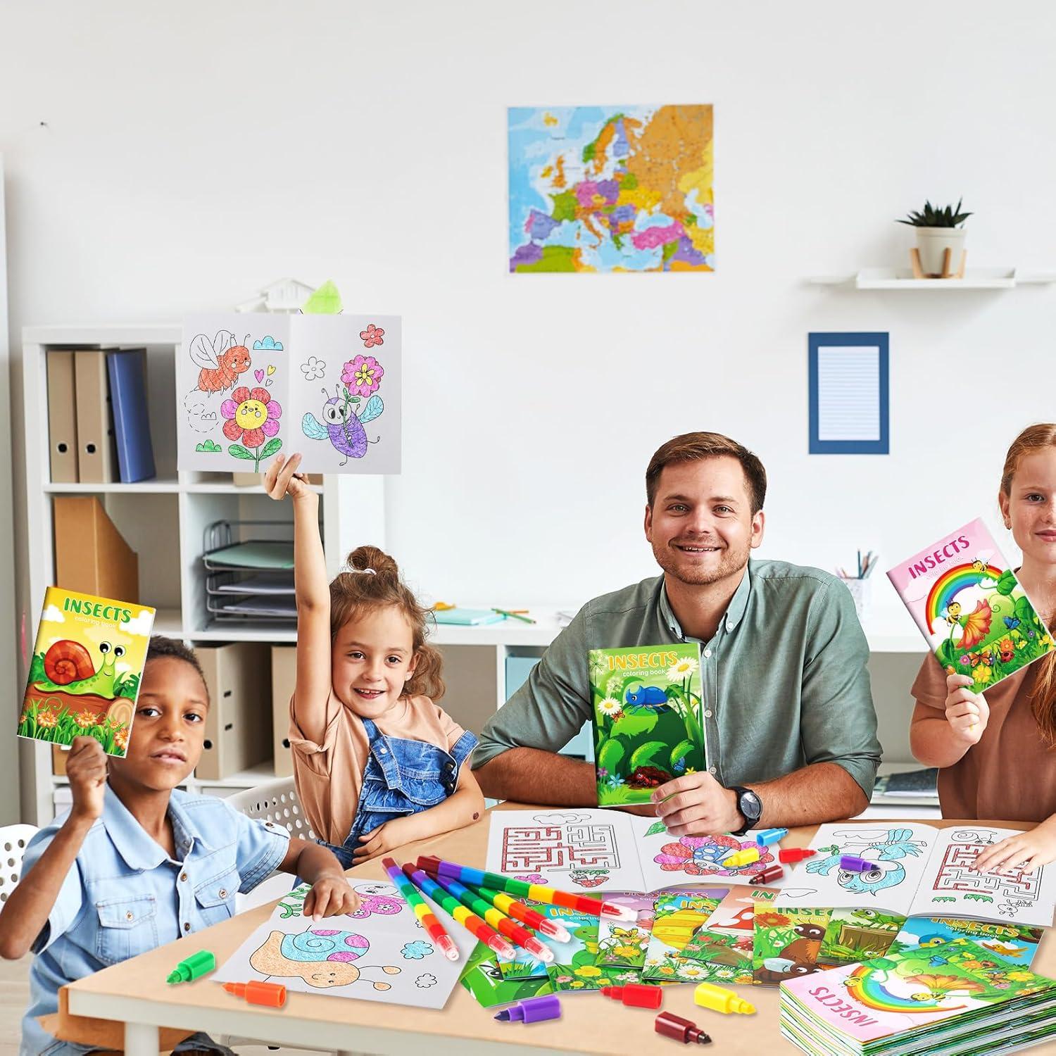 BenLouis 24 Libros para Colorear Insectos para Niños