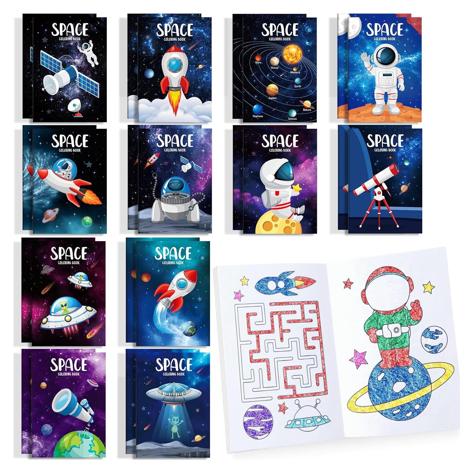 BenLouis 24 Mini Libros para Colorear Espacio Niños