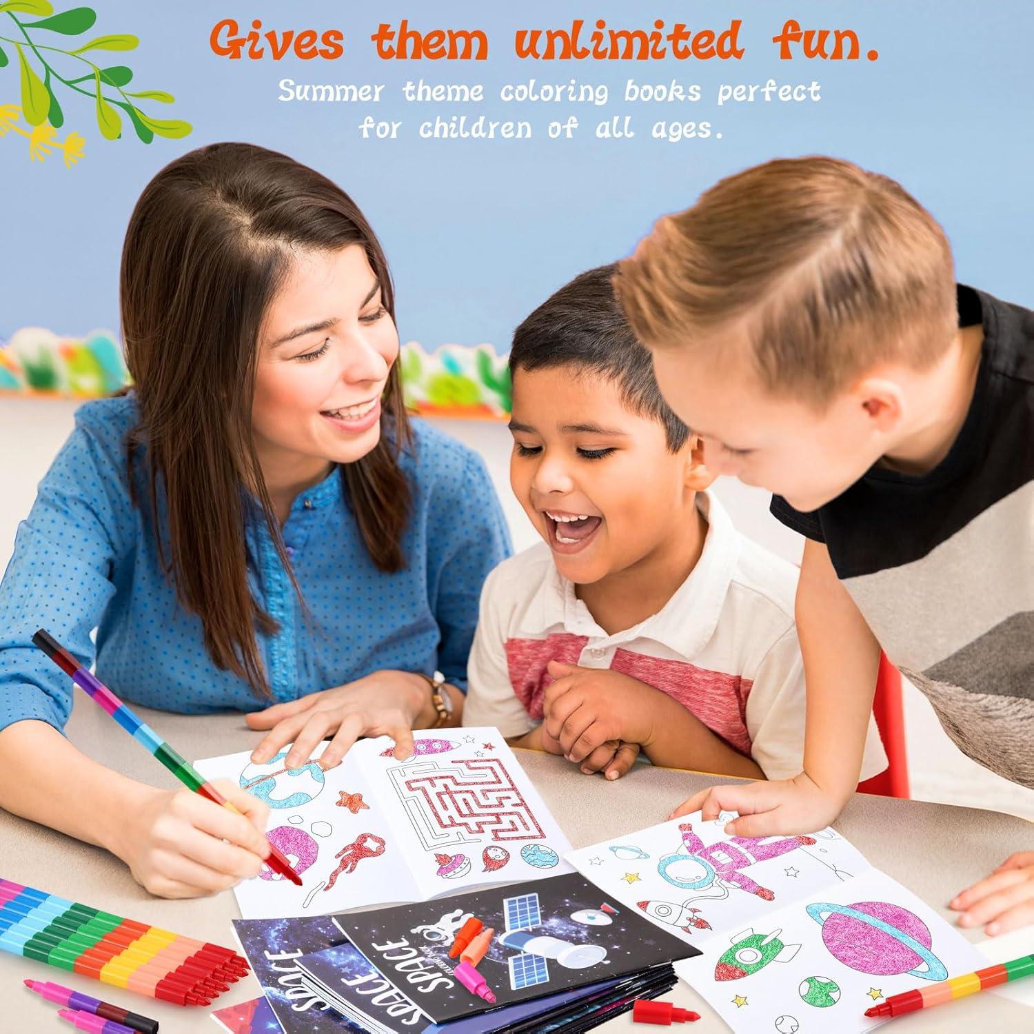 BenLouis 24 Mini Libros para Colorear Espacio Niños