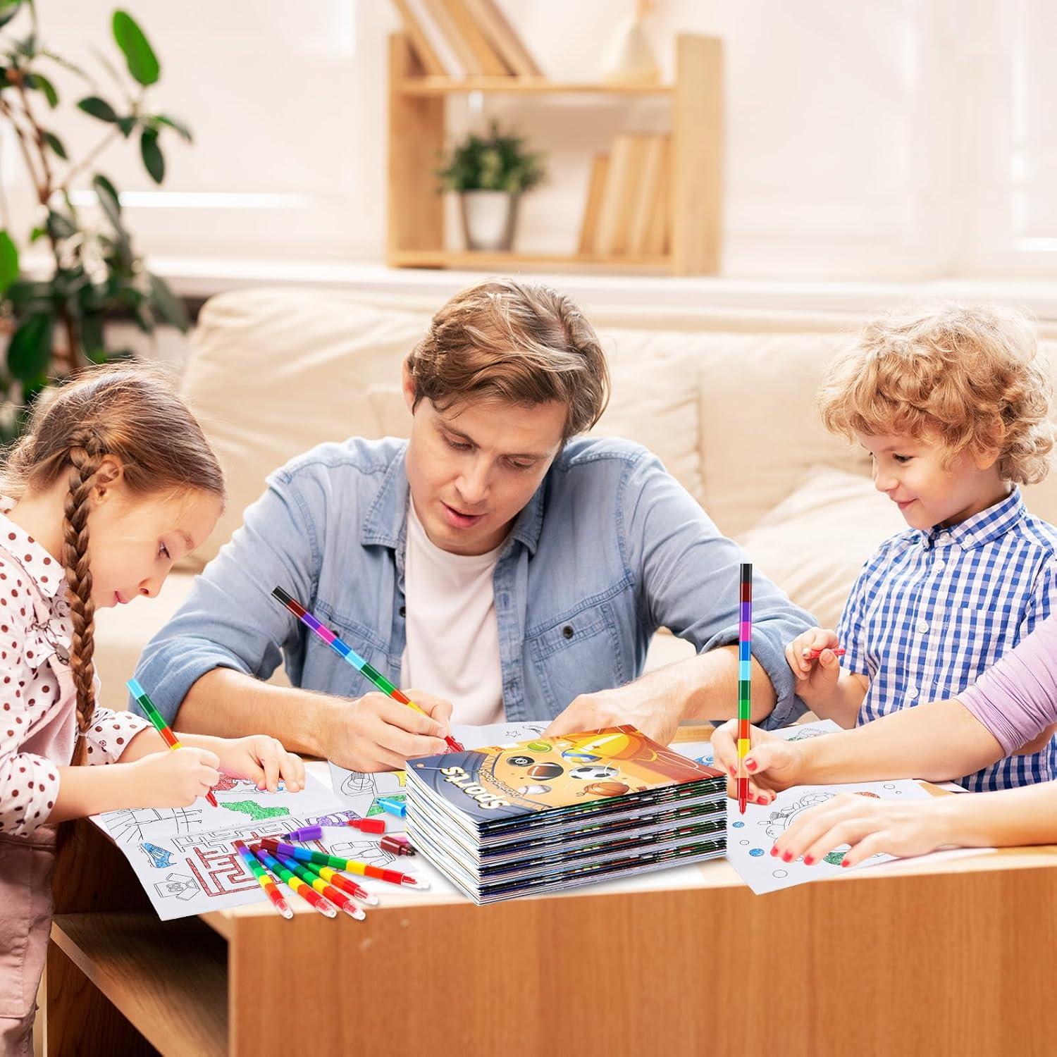 BenLouis 24 Libros de Colorear Mini Deportivos para Niños