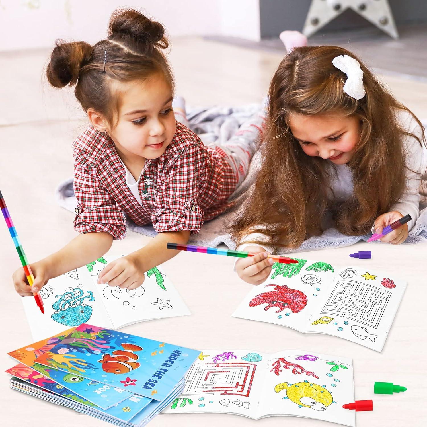 BenLouis 24 Libros de Colorear Océano para Niños