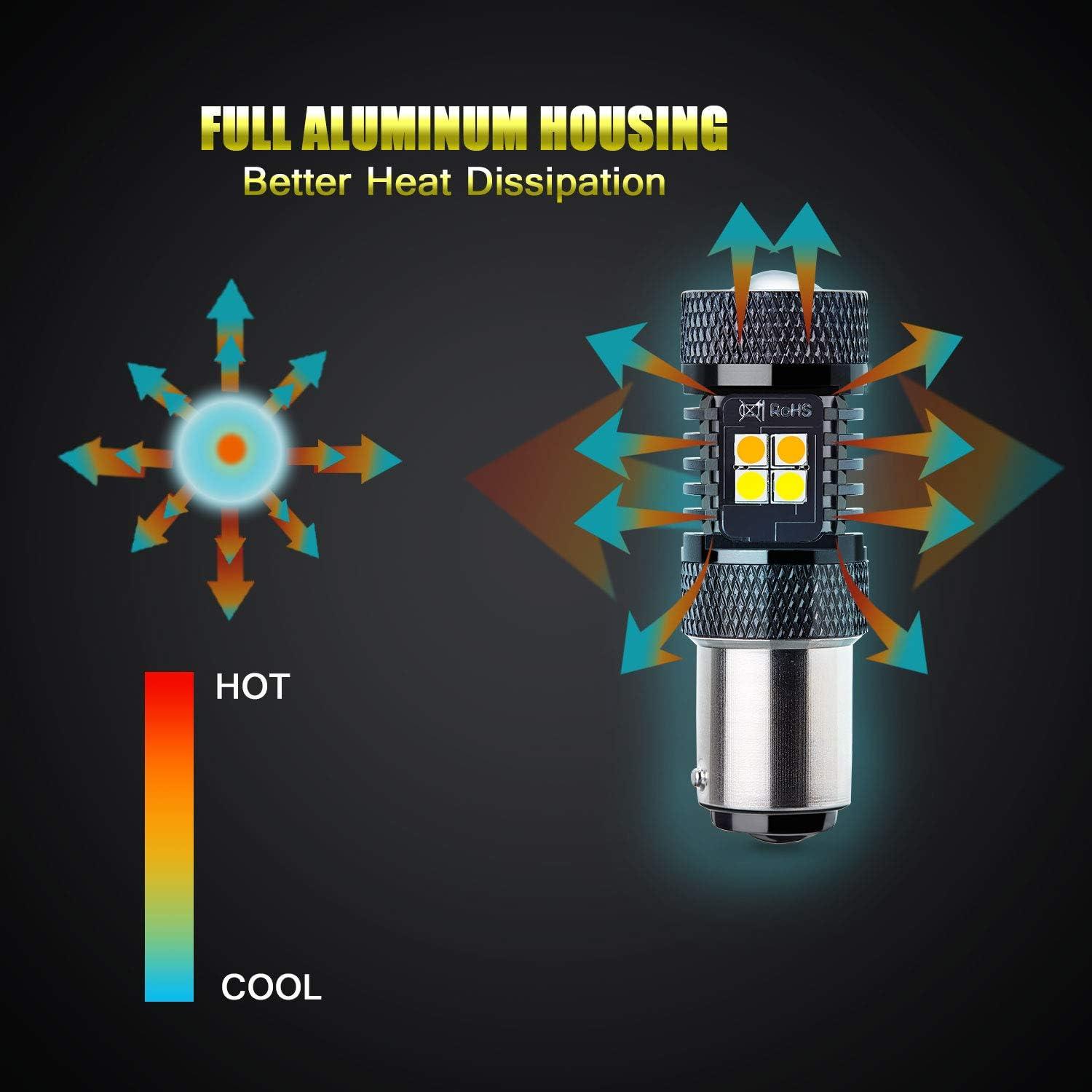 Bombillas LED Switchback Antline 1157/2057/2357 Blanca/Ámbar (Paquete de 2)
