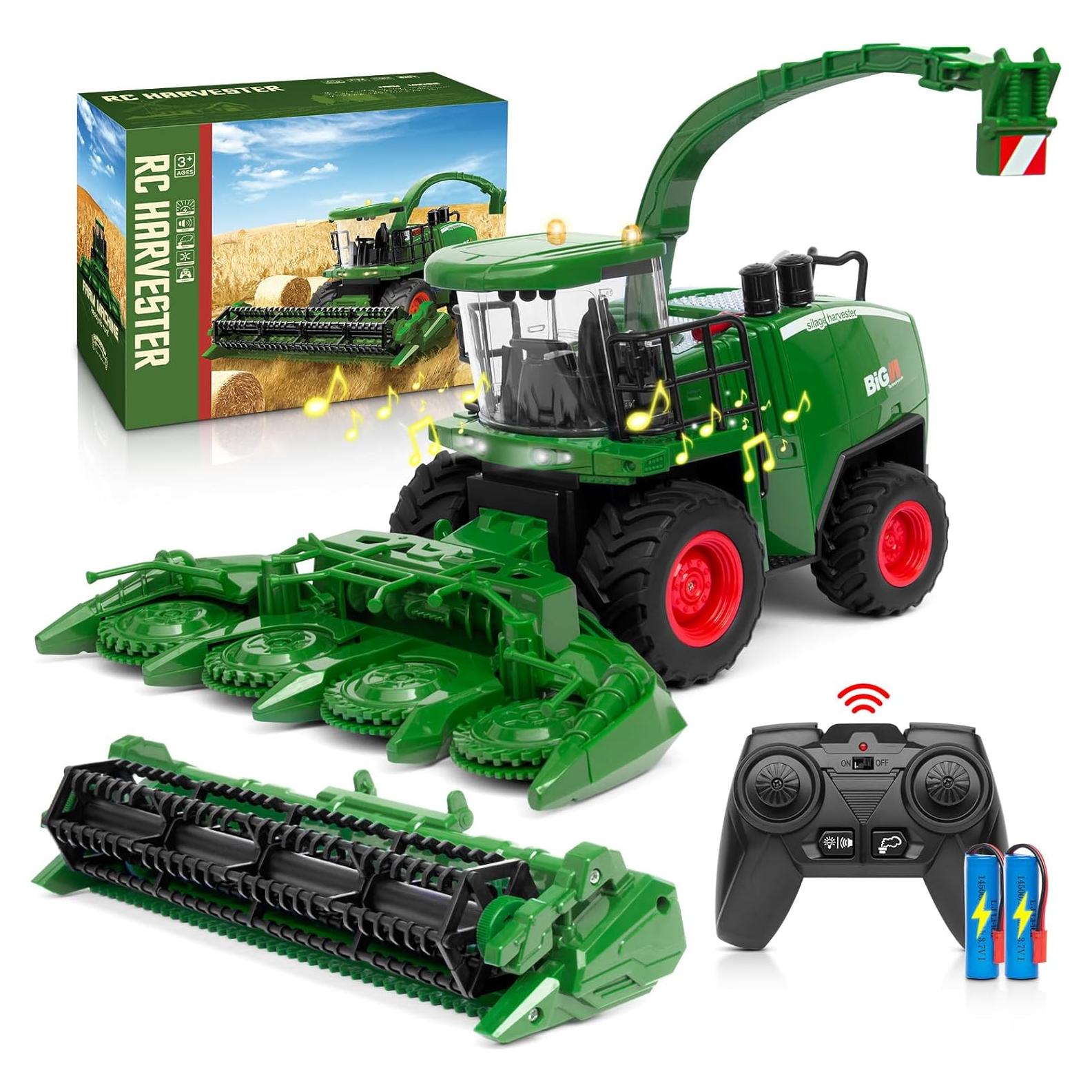 Tractor Cosechadora RC Uarzt 1/24 con 2 Baterías y Luz