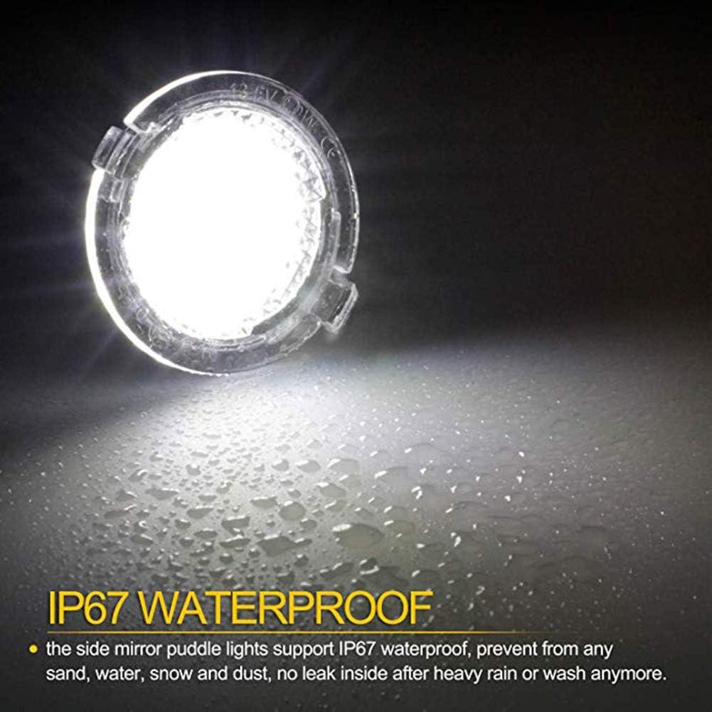 Luz de charco LED KURL-T blanca para Ford 2007-2018 - 2 pcs