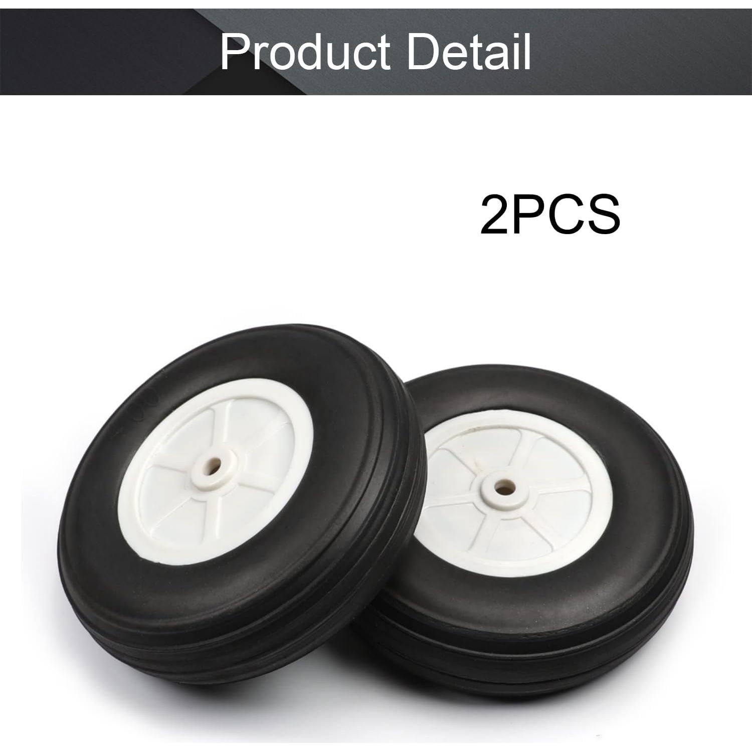 Juego de Ruedas Fielect 10.16 cm para Avión RC 2 Pcs