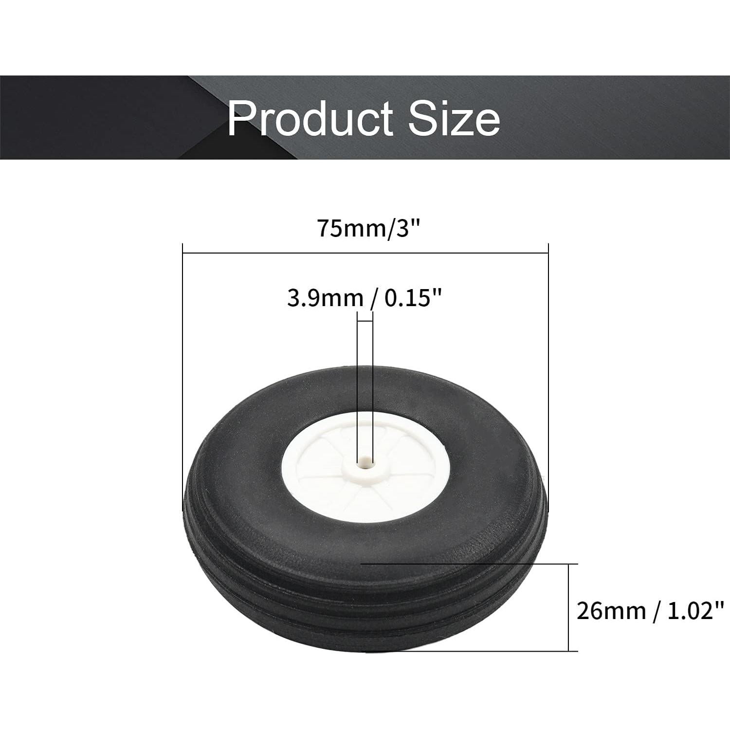 Juego de Ruedas Fielect 2 Pcs 7.62 cm Neumáticos RC