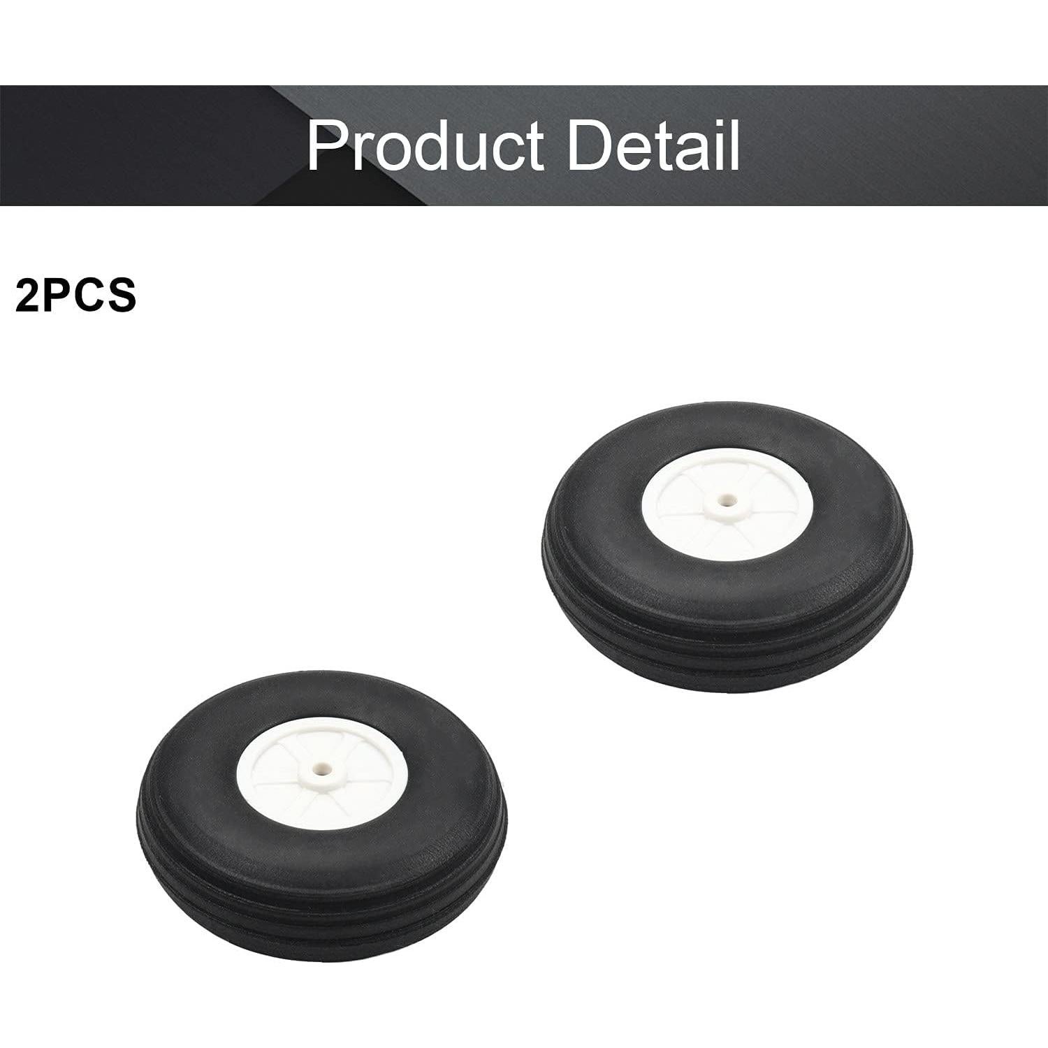 Juego de Ruedas Fielect 2 Pcs 7.62 cm Neumáticos RC