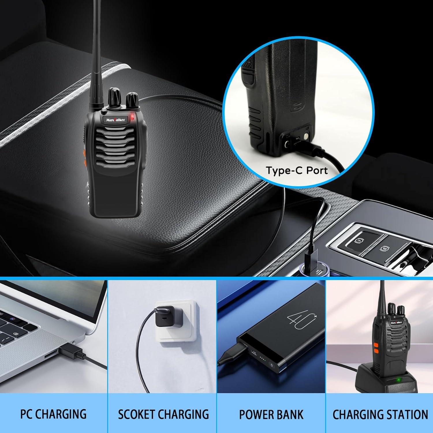 Walkie Talkies MaxTalker MT-8S Recargables 2 Pack