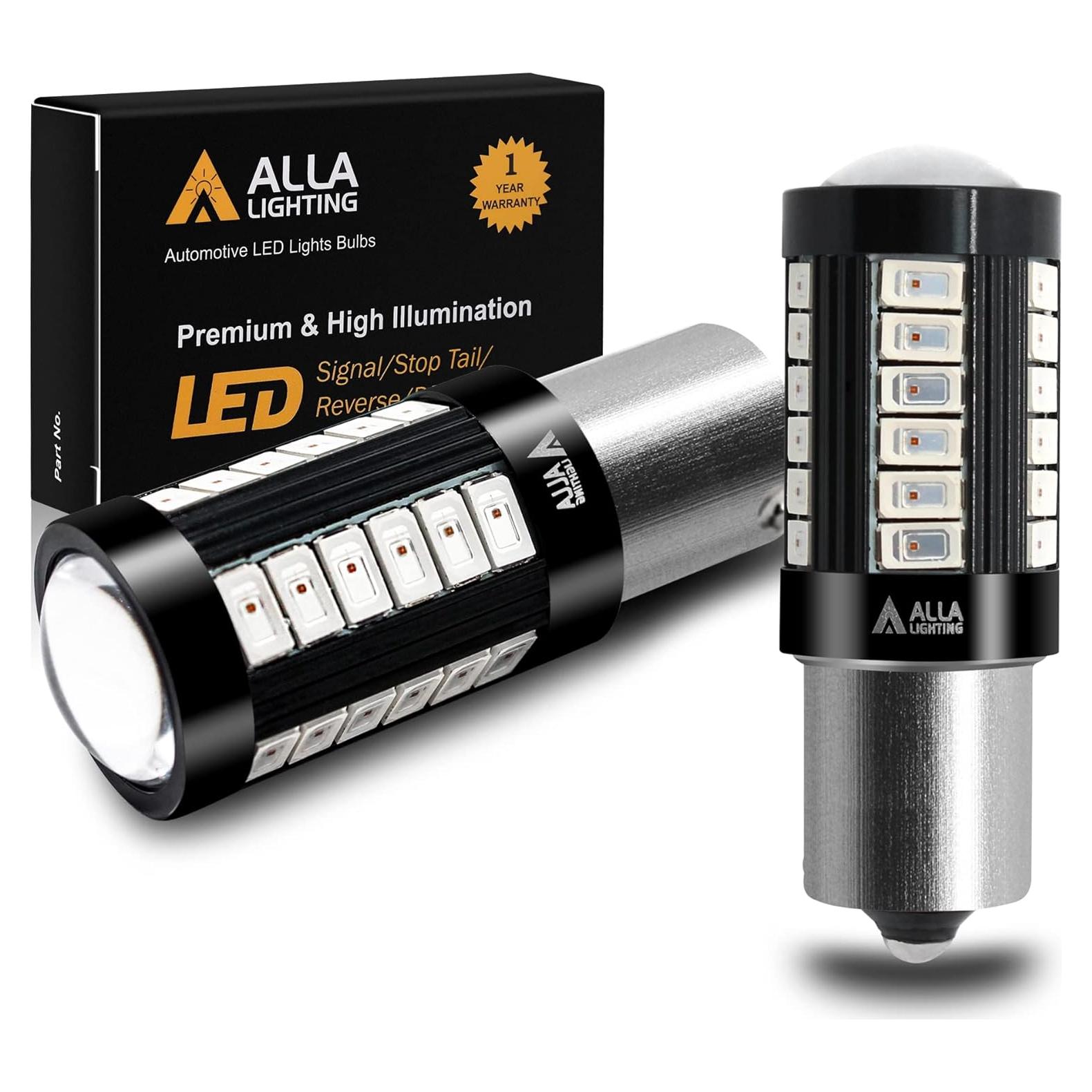 Bombillas LED BA15S 1156 Alla Lighting Rojas 2800 Lúmenes