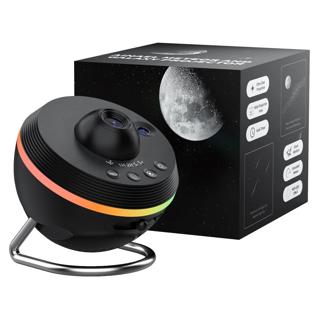 Proyector Galáctico Ainael con Meteoritos y Luz Nocturna