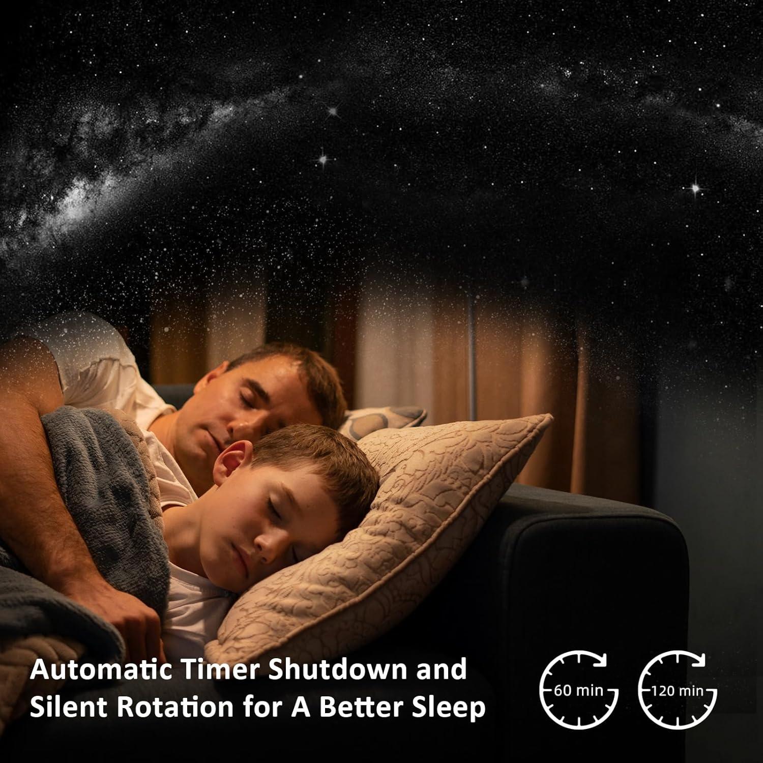 Proyector Galáctico Ainael con Meteoritos y Luz Nocturna