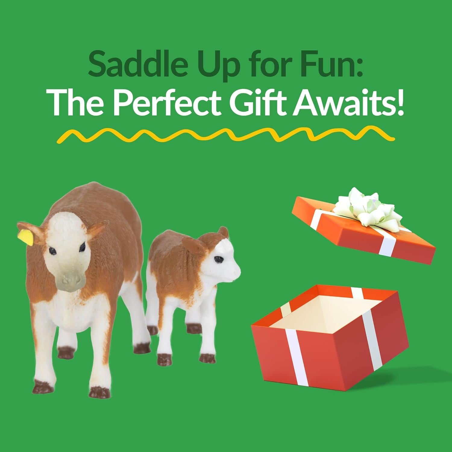 Figuritas de Granja Big Country Vaca y Ternero Hereford