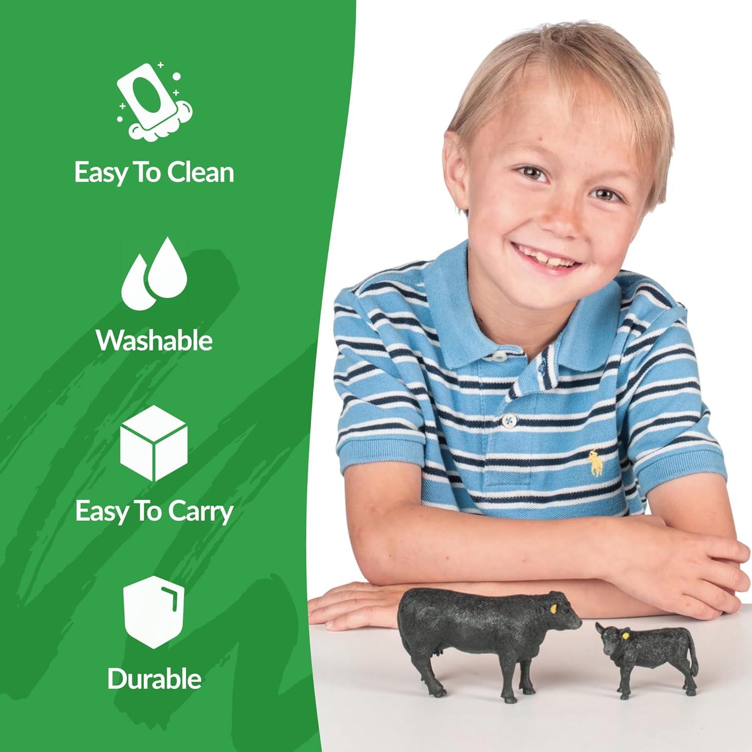 Vaca Angus y Ternero - Big Country Toys - Juguetes de Granja