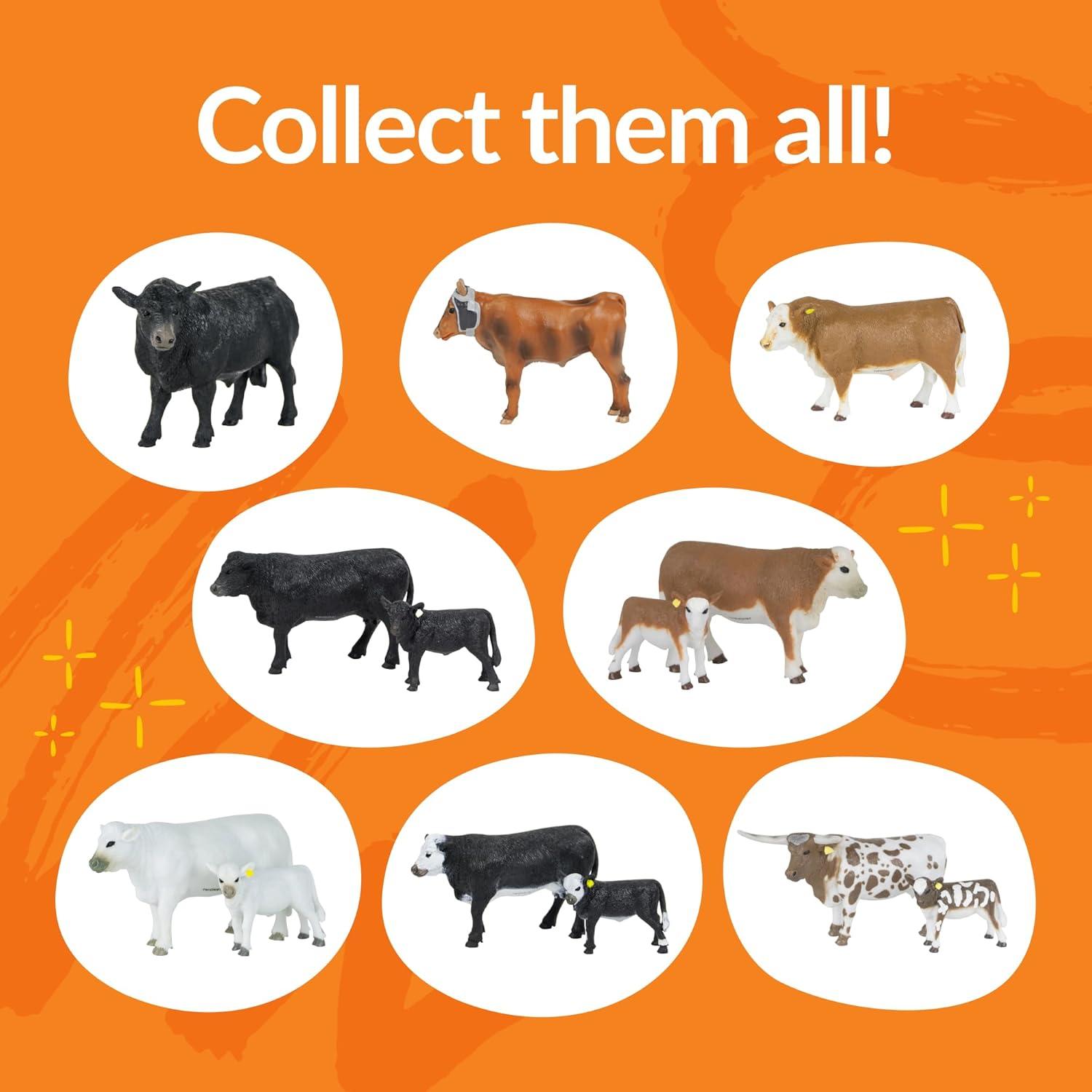 Vaca Angus y Ternero - Big Country Toys - Juguetes de Granja