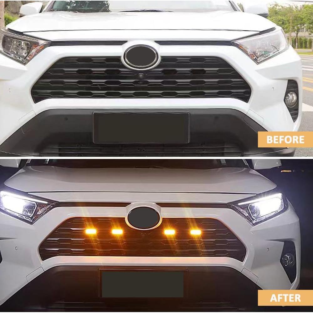 Luces de Rejilla LED FQMY Ámbar para Toyota RAV4 2019-2024