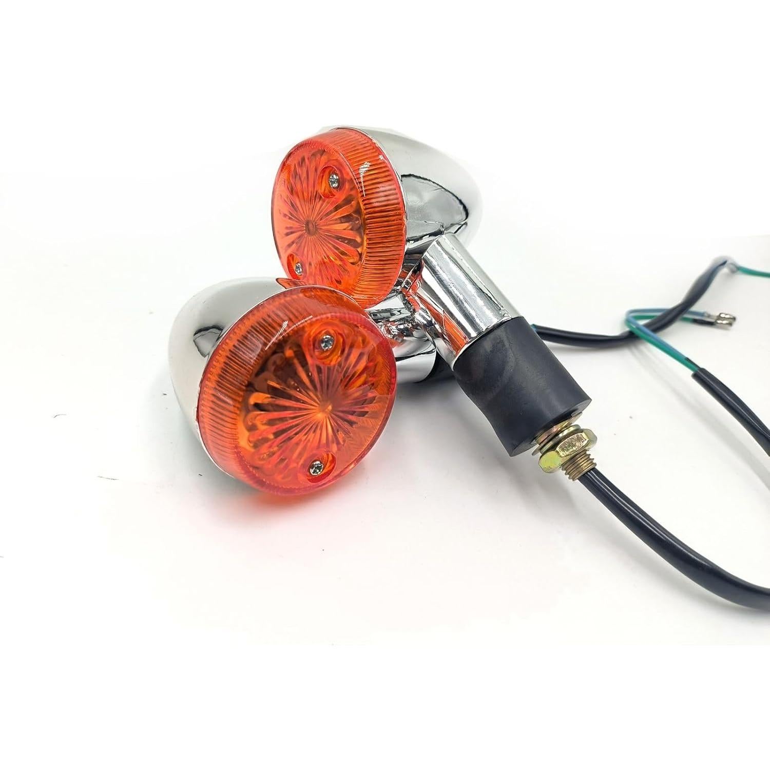 Señales de Giro Motocicleta VRWEARE Cromadas 4 Piezas Ámbar