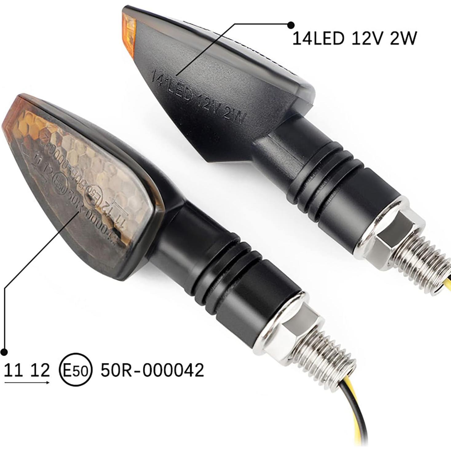 Luces de Señal de Giro LED ANKIA 14 LED Ámbar para Motocicleta