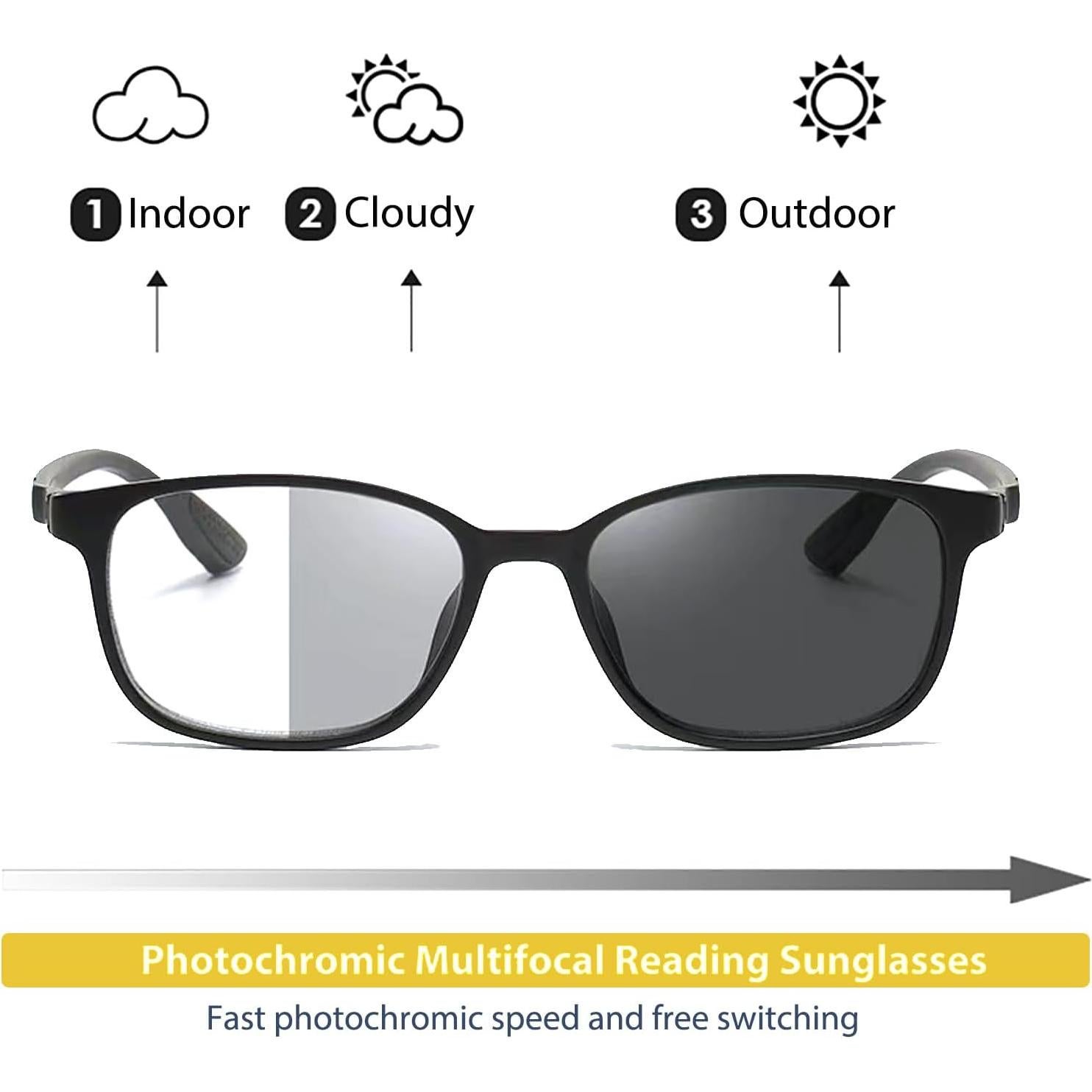 Gafas de sol progresivas TR90 multifocales para hombres y mujeres