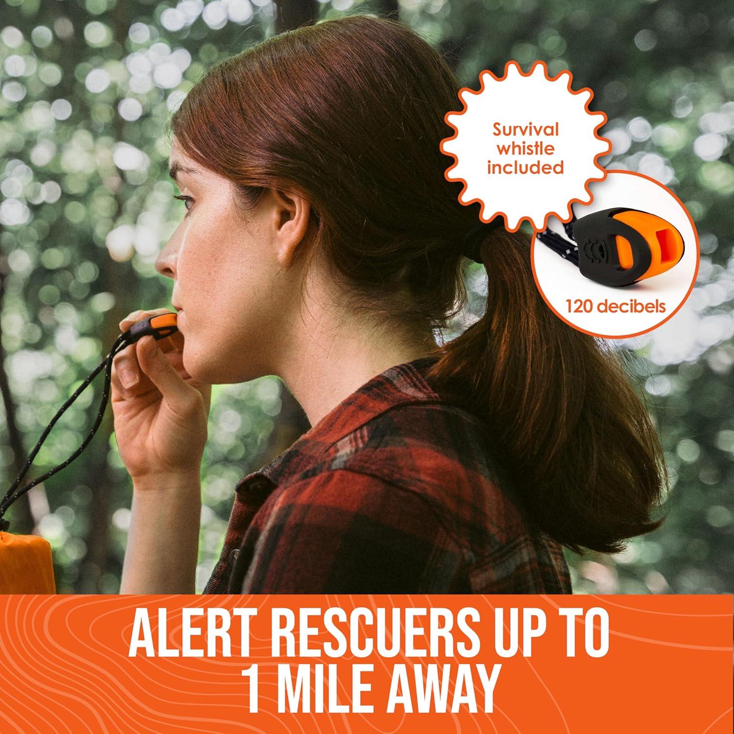 Tienda de Supervivencia Go Time Gear para 2 Personas + Silbato