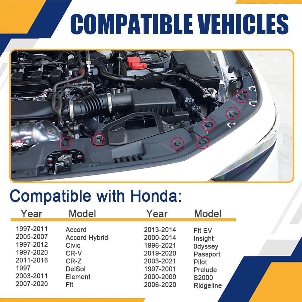 20 Clips de Retención Nylon QZTYTY para Parachoques 10mm