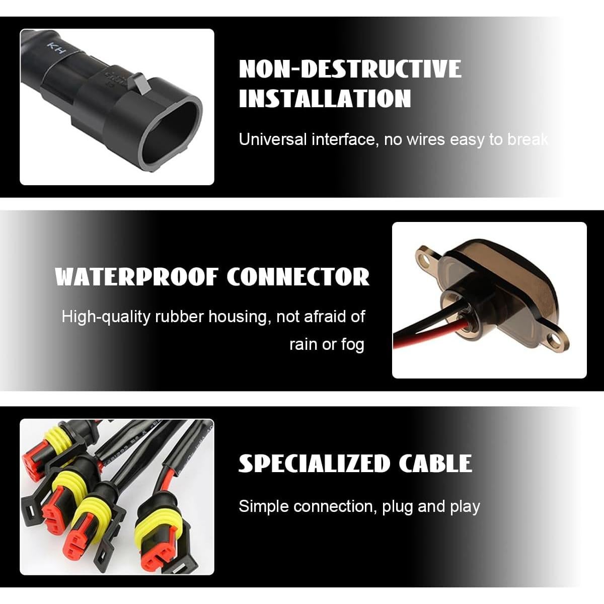 Luces LED de Rejilla KVAEY 5PCS Impermeables para Automóvil