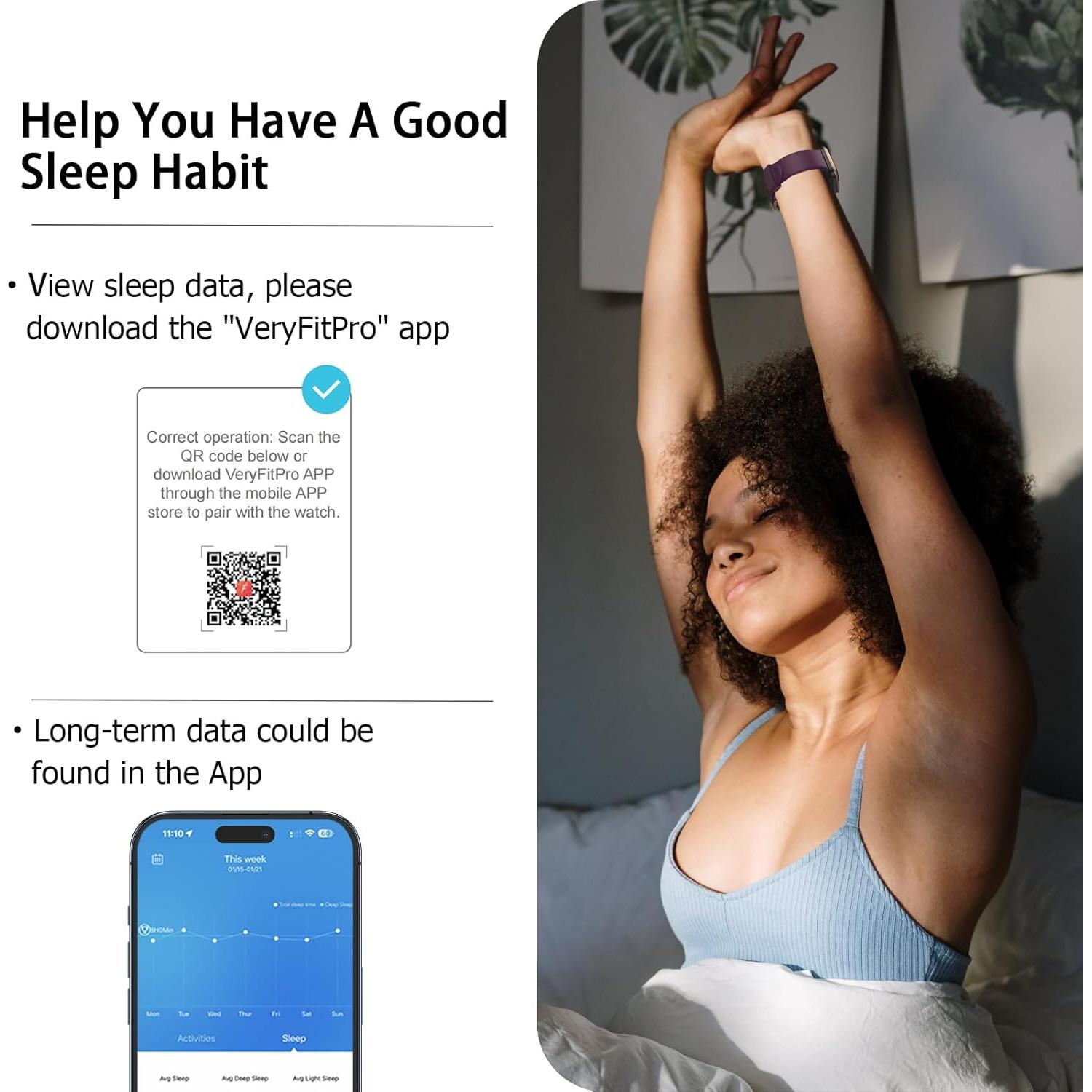 Rastreador de Fitness Stiive Oro Púrpura, Reloj Inteligente 1.3"