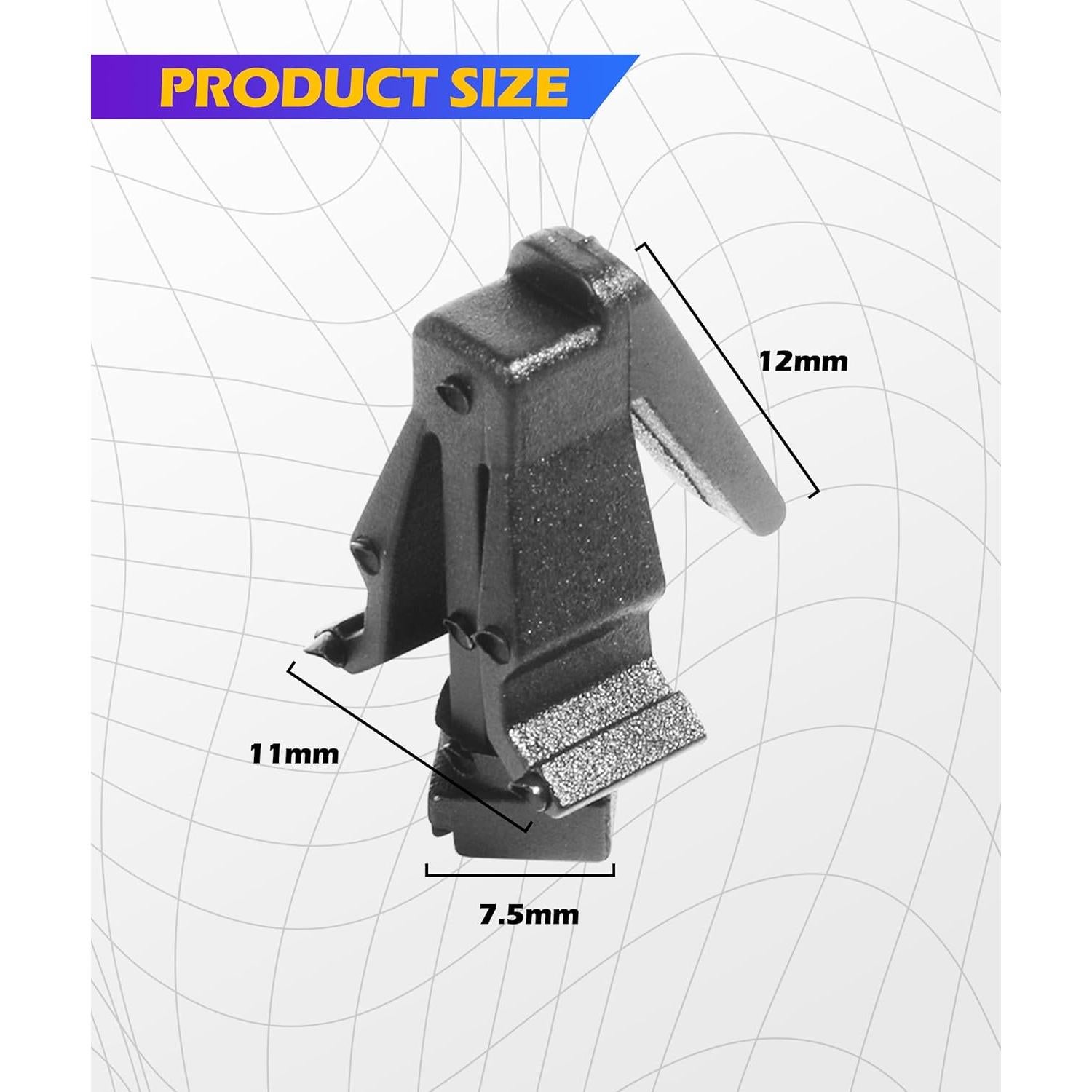 15 Clips de Nylon para Automóvil SCUARI, Fijación Rejilla Frontal