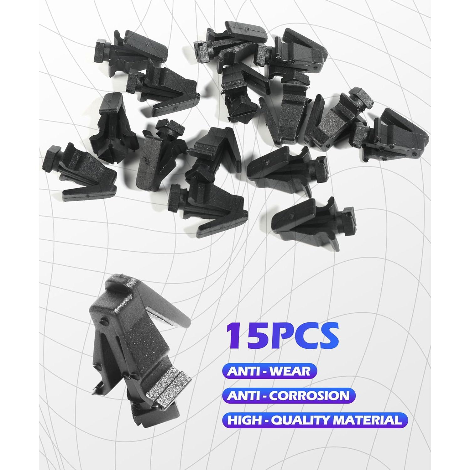 15 Clips de Nylon para Automóvil SCUARI, Fijación Rejilla Frontal