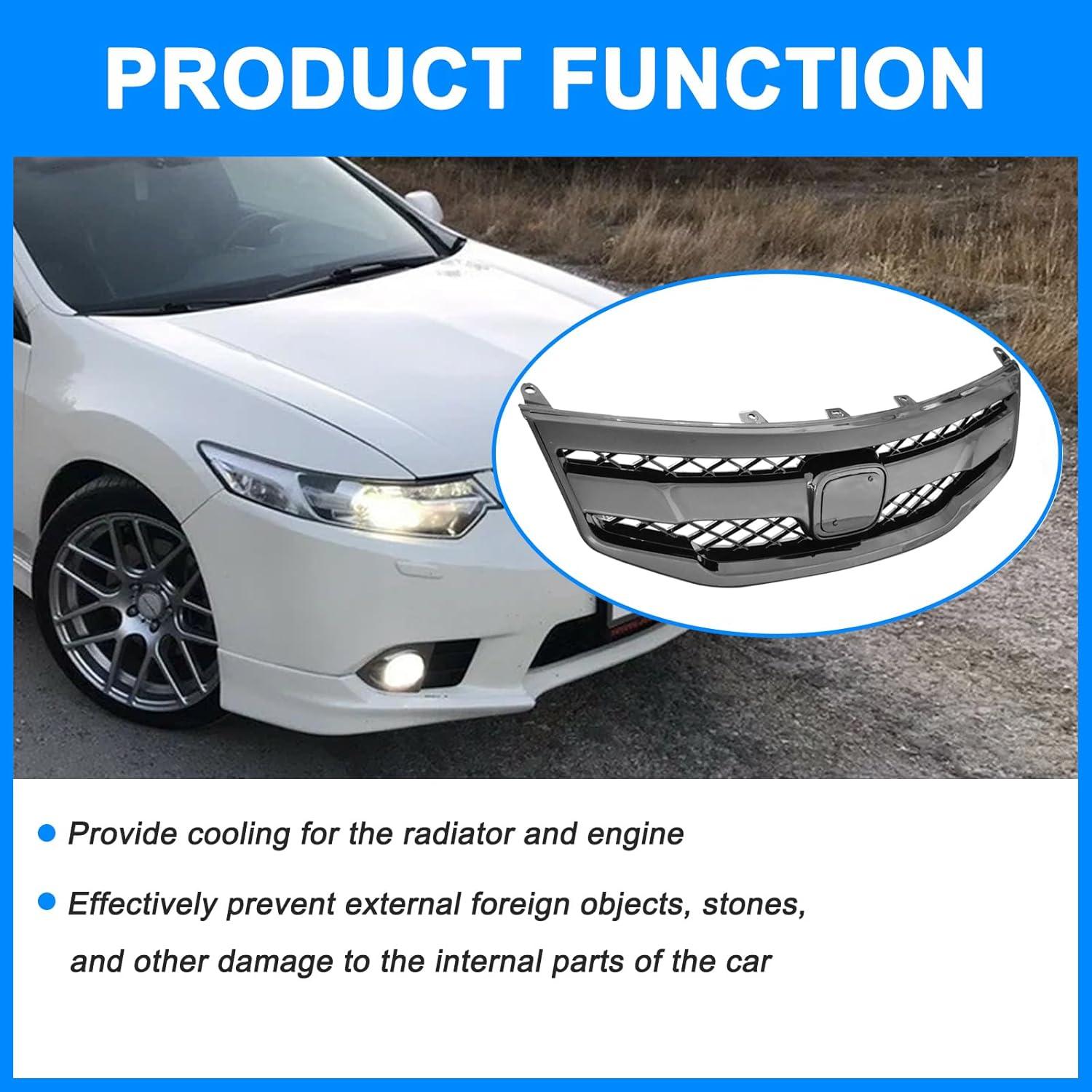 Parrilla Delantera Honda Accord 2011-2012 Negra ABS