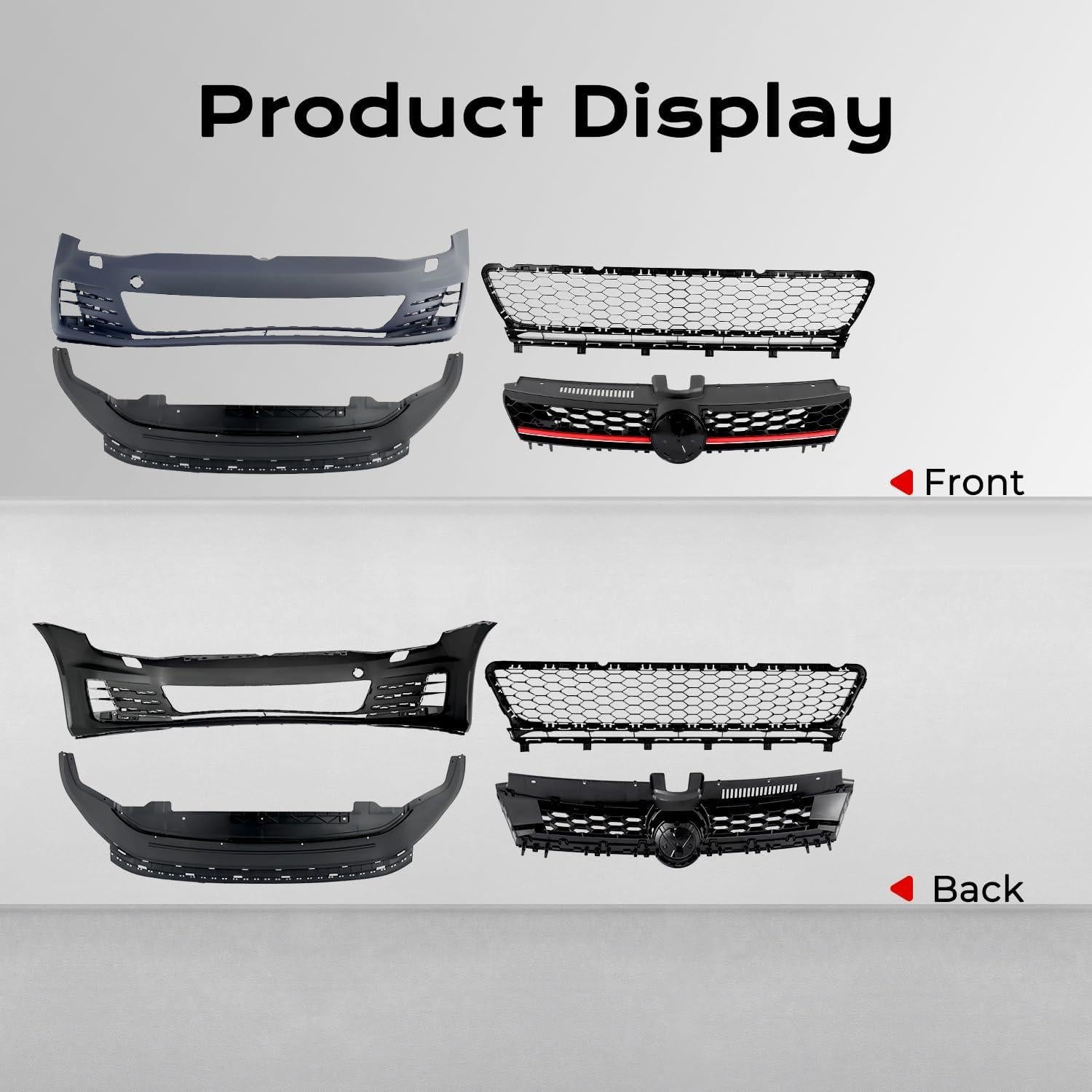 Kit Cubierta Parachoques Delantero KARPAL VW Golf 2015-2017