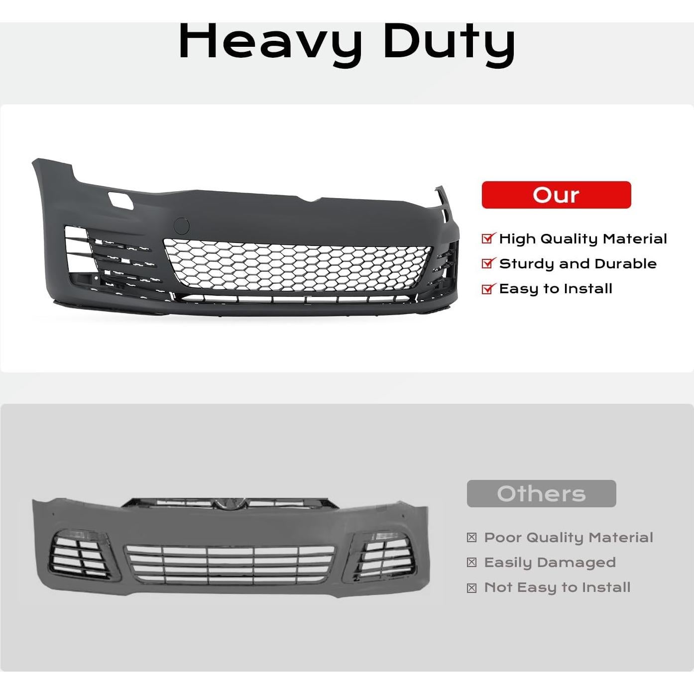 Kit Cubierta Parachoques Delantero KARPAL VW Golf 2015-2017