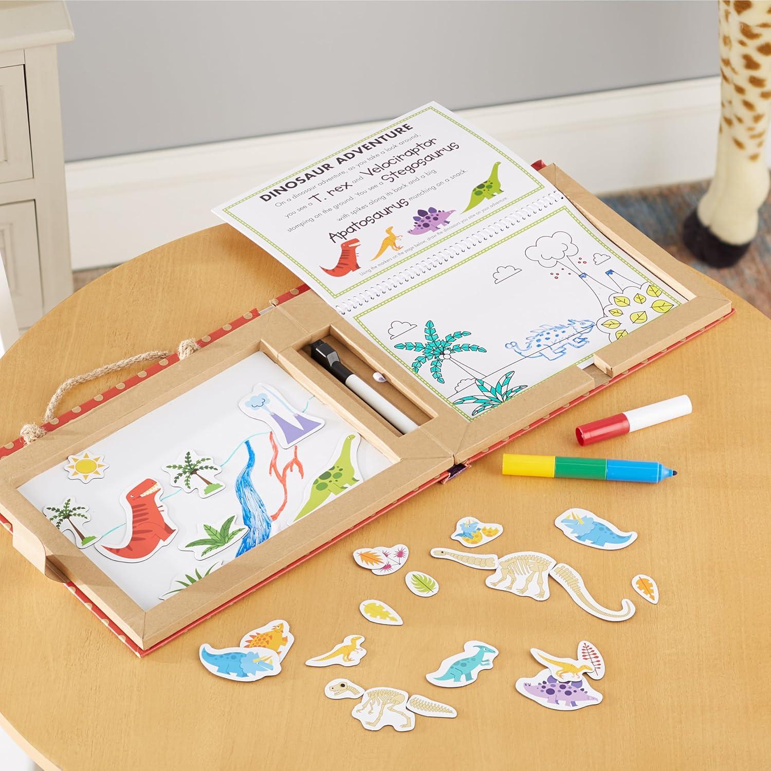 Juego Natural Melissa & Doug Set de Dibujo Dinosaurios 41 Imanes