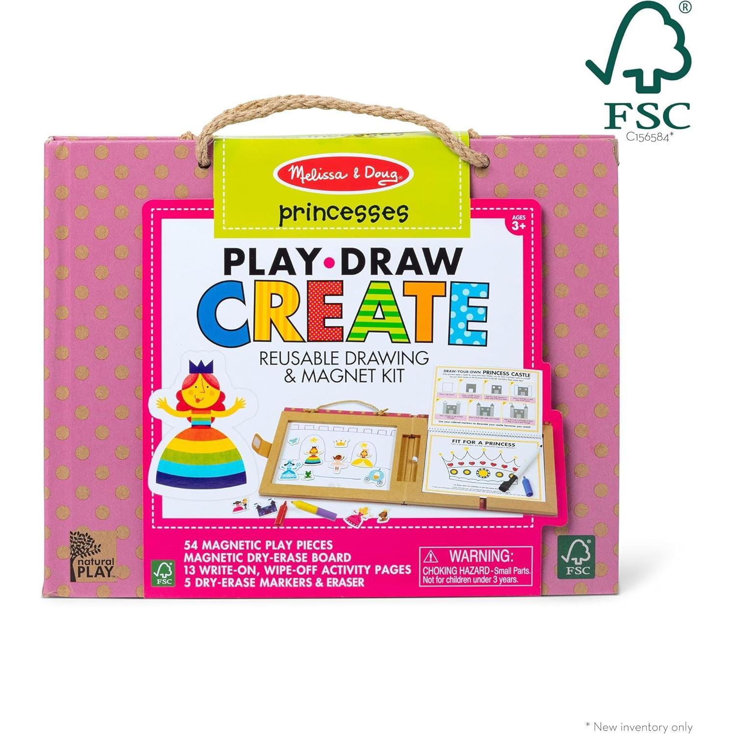 Kit de Dibujo y Magnetos Reutilizables Melissa & Doug Princesas