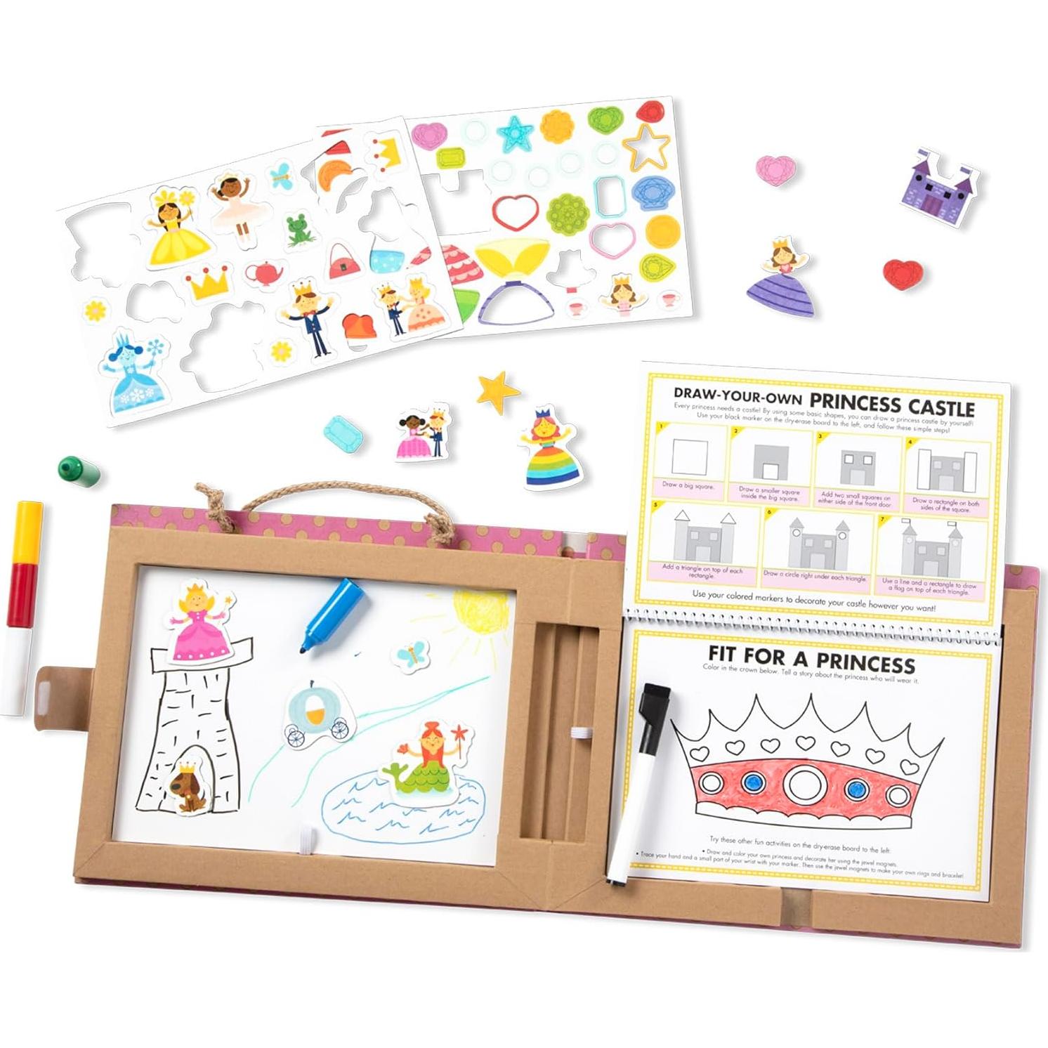 Kit de Dibujo y Magnetos Reutilizables Melissa & Doug Princesas
