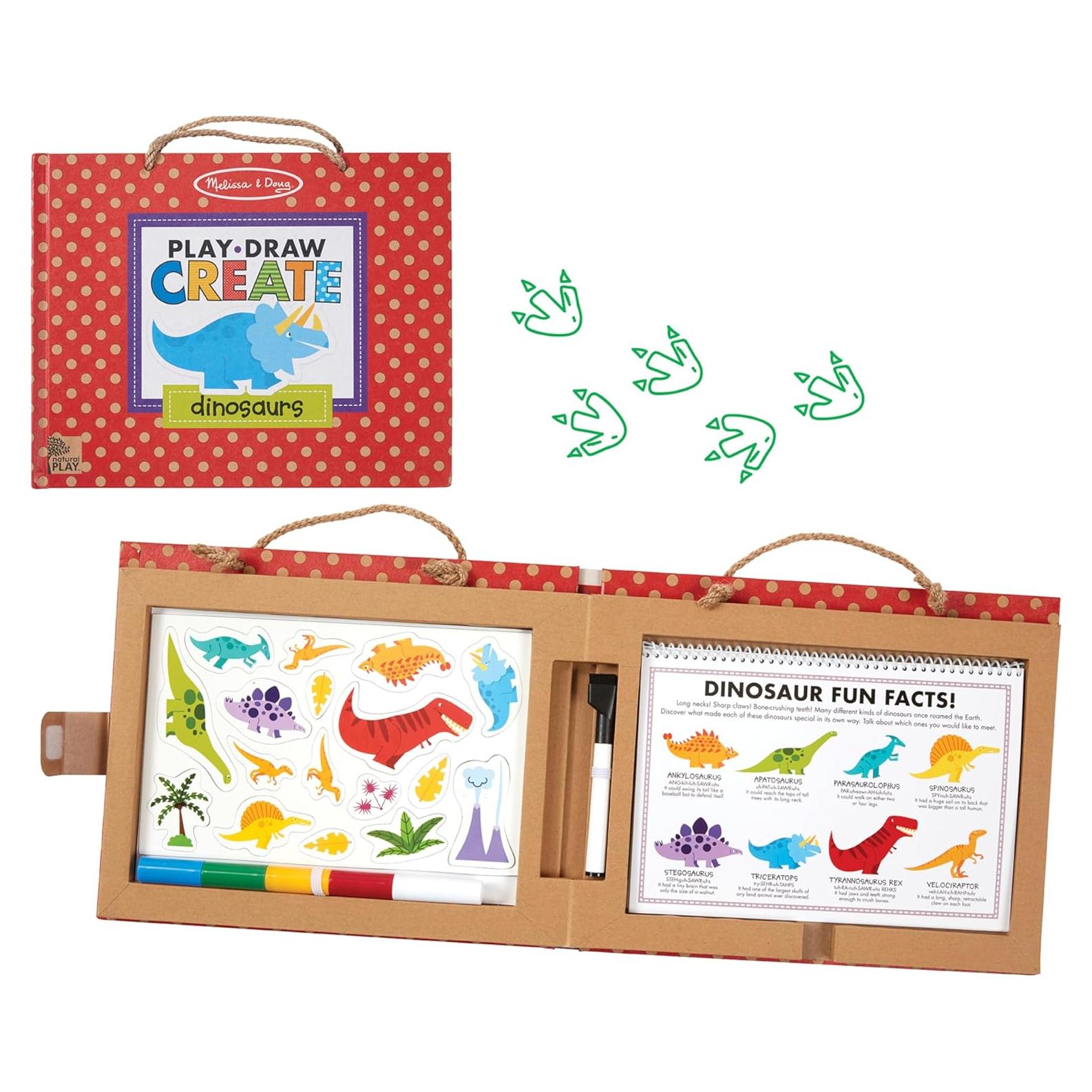 Juego Natural Melissa & Doug Set de Dibujo Dinosaurios