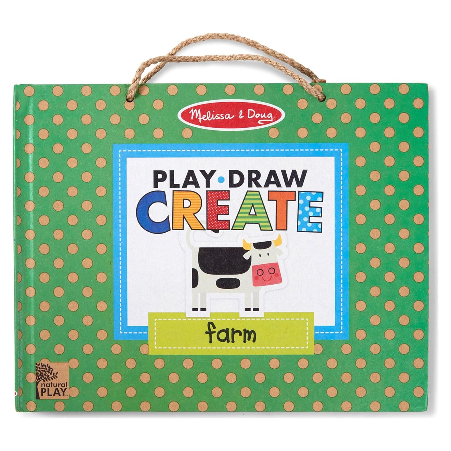 Juego Natural Melissa & Doug Kit Dibujo Granja 45 Magnetos