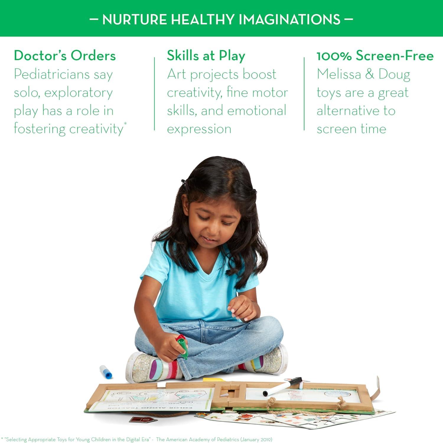 Juego Natural Melissa & Doug Kit Dibujo Granja 45 Magnetos