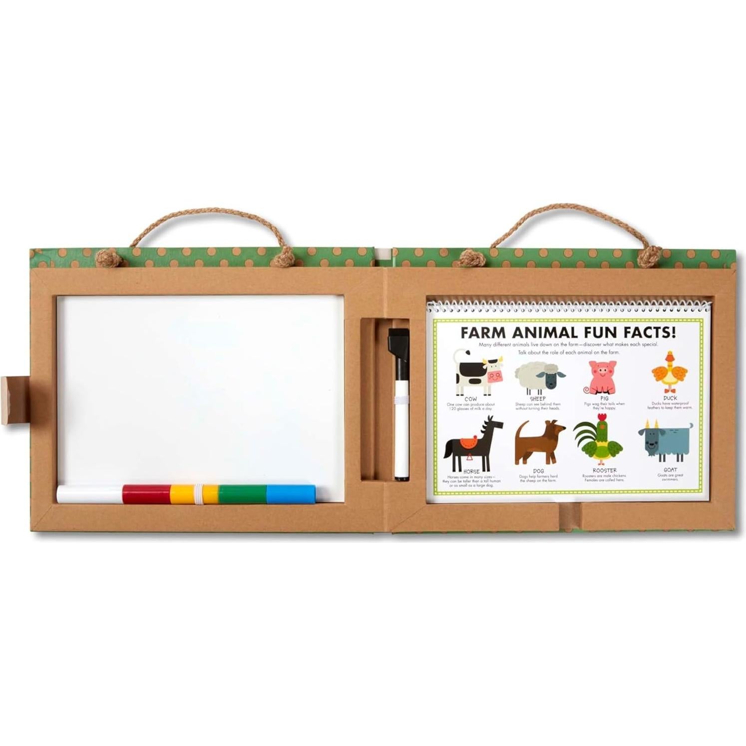 Juego Natural Melissa & Doug Kit Dibujo Granja 45 Magnetos