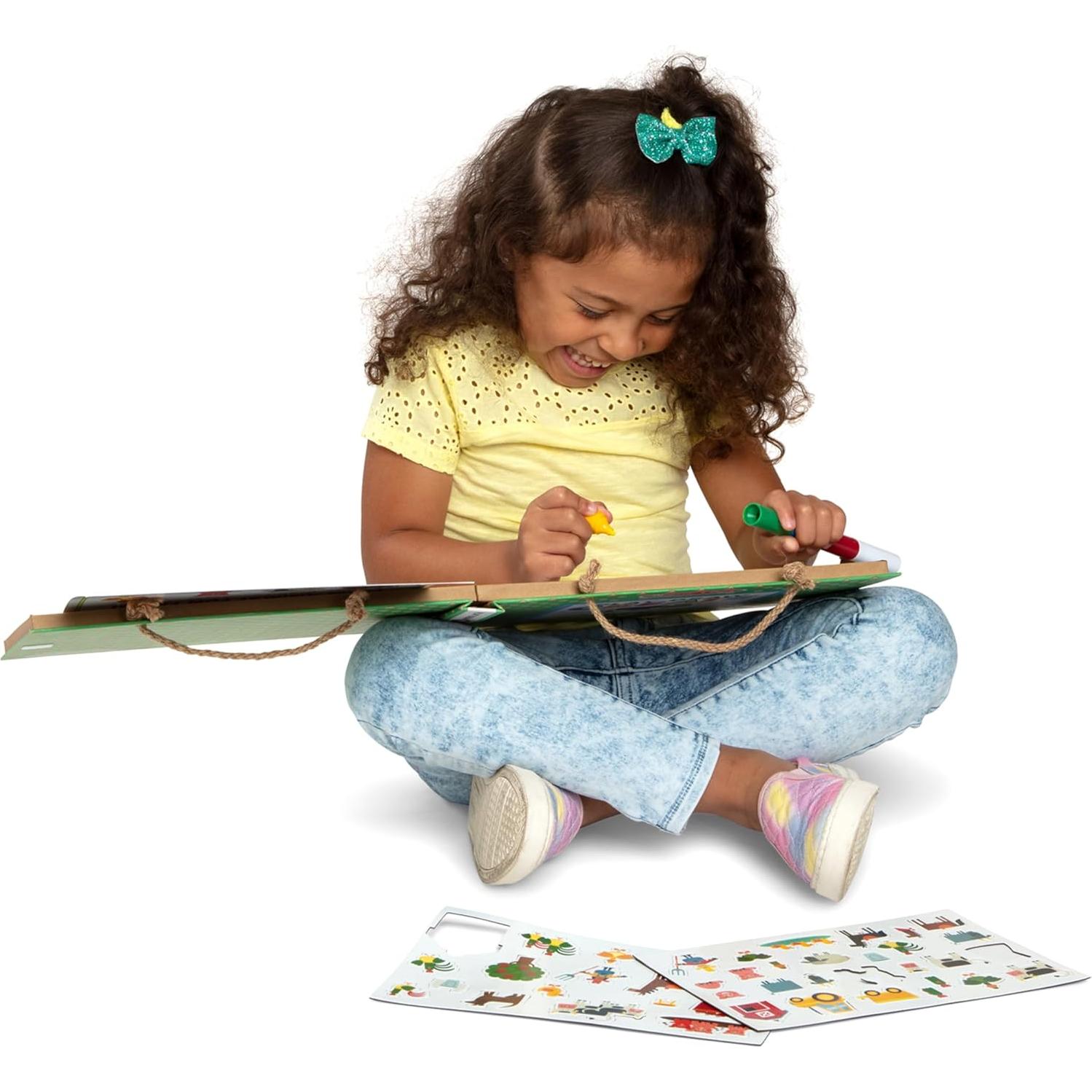 Juego Natural Melissa & Doug Kit Dibujo Granja 45 Magnetos