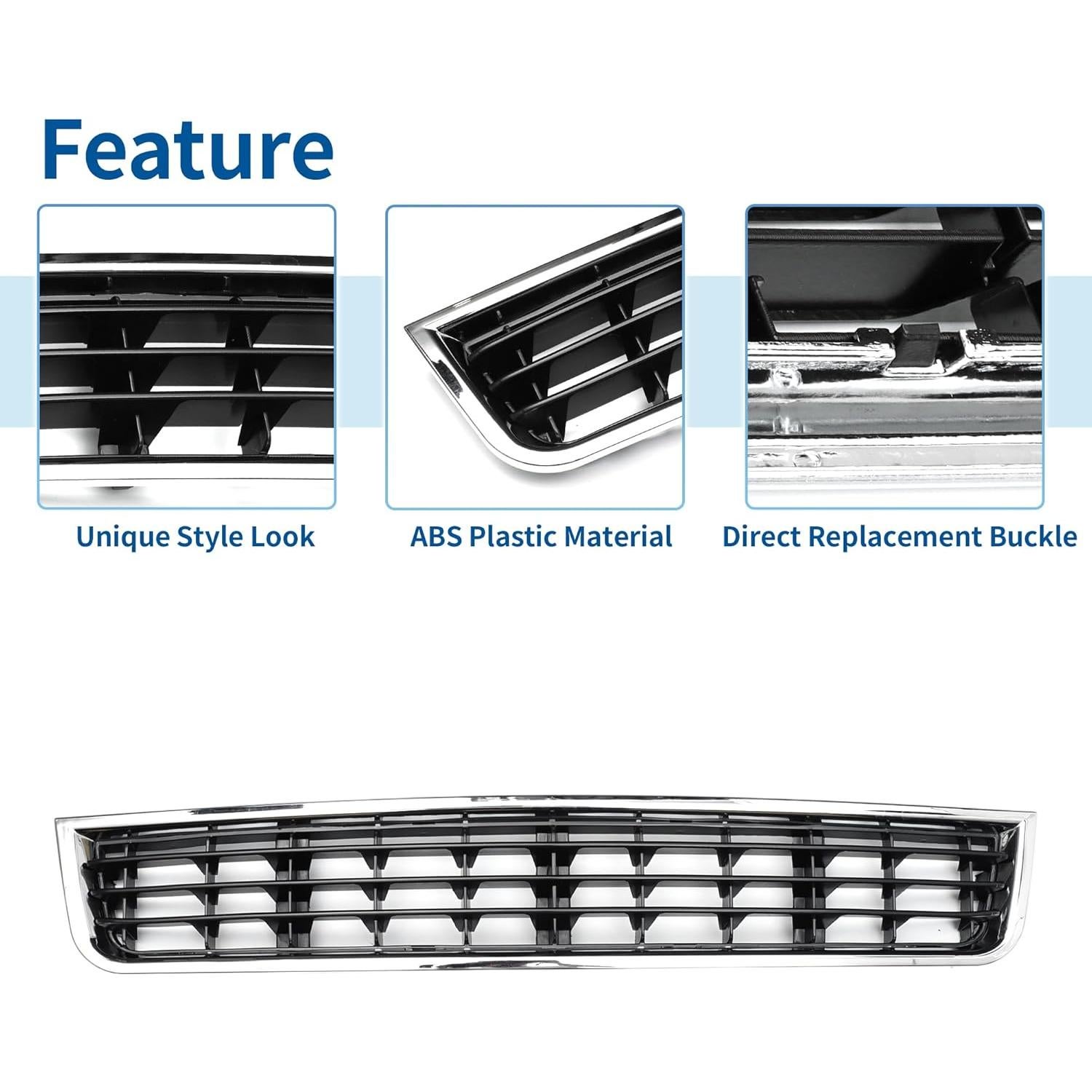 Rejilla Parachoques Inferior Frontal Audi A4 B6 2003-2005 Negro