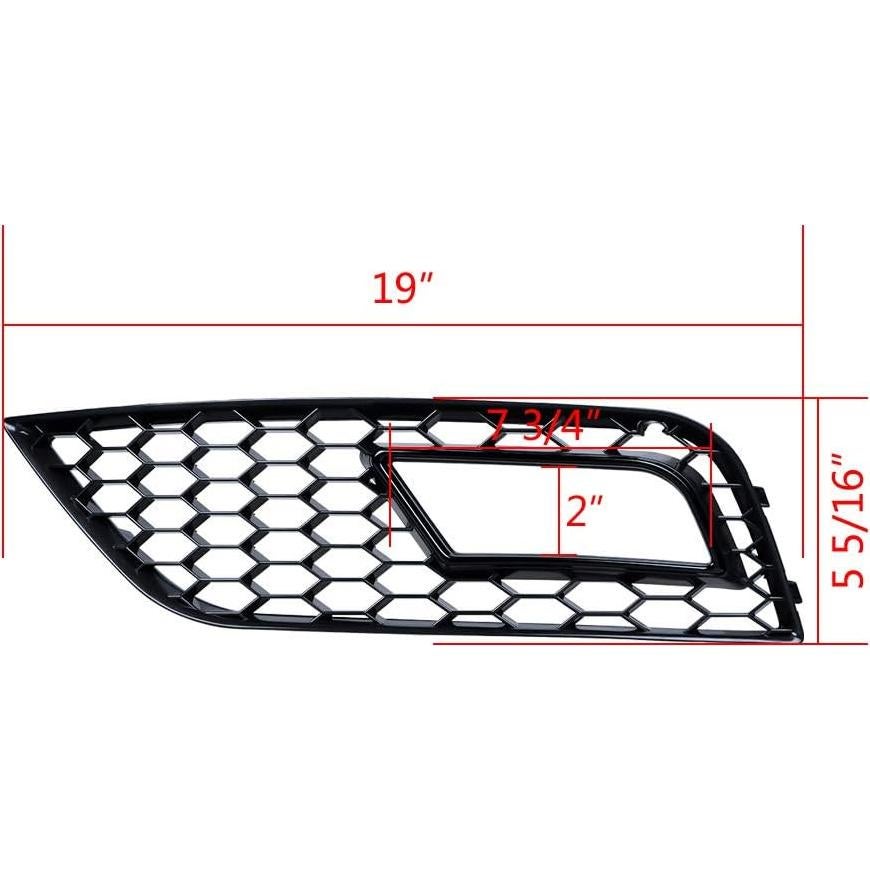 Rejilla Frontal Inferior AMOPA Negra para Audi A4 B8.5 2013-2016