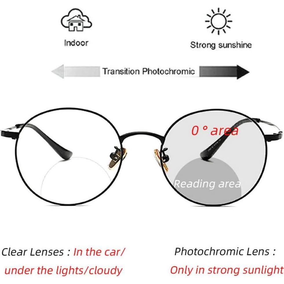 Gafas de lectura bifocal fotocromáticas Laureles +1.50 Aumento