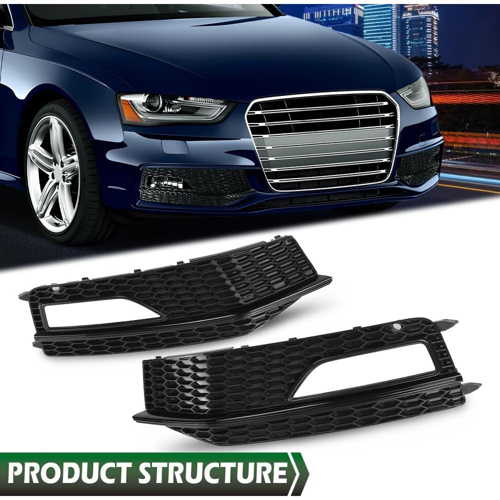 Cubiertas de Rejilla de Faro Antiniebla LQI Audi A4 2013-2015