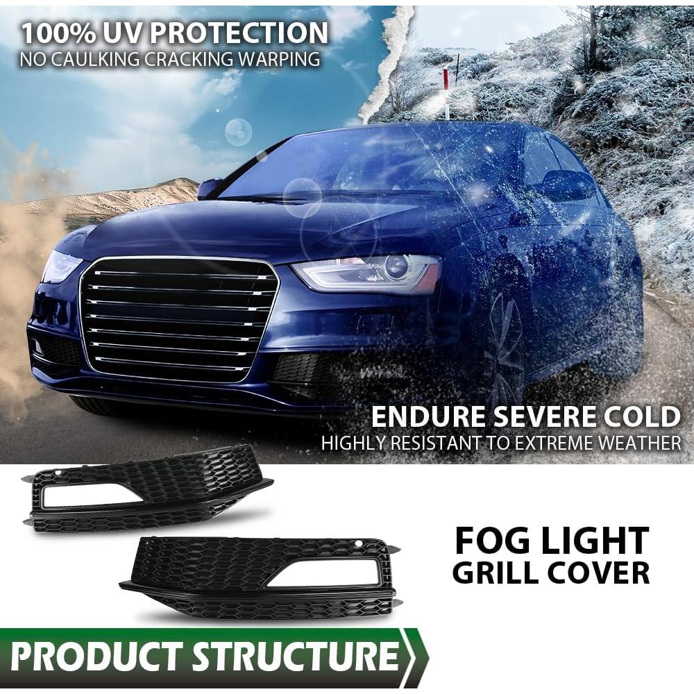Cubiertas de Rejilla de Faro Antiniebla LQI Audi A4 2013-2015