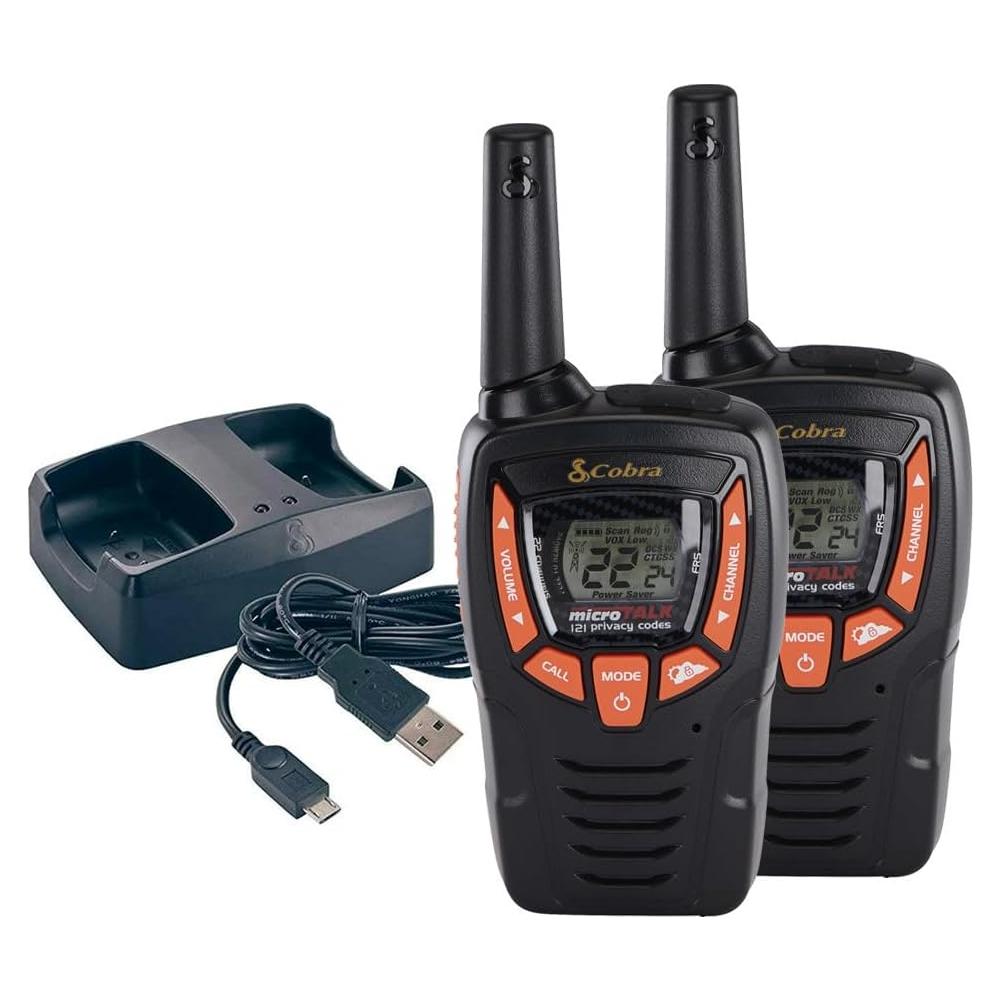 Walkie Talkies Cobra ACXT390 - 22 Canales, 37 km, Recargables