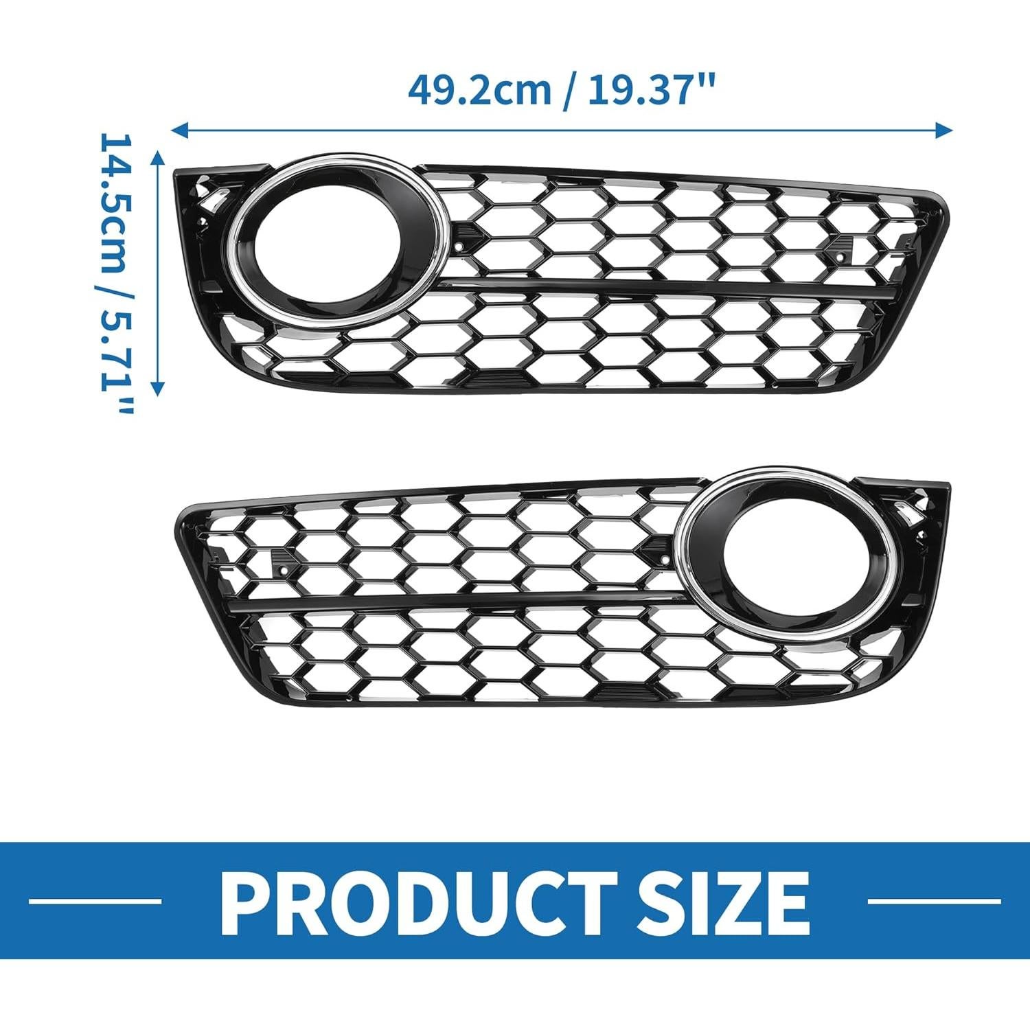 Rejilla de Luz Antiniebla ABS Audi A5 2008-2012 49.1x14.5cm