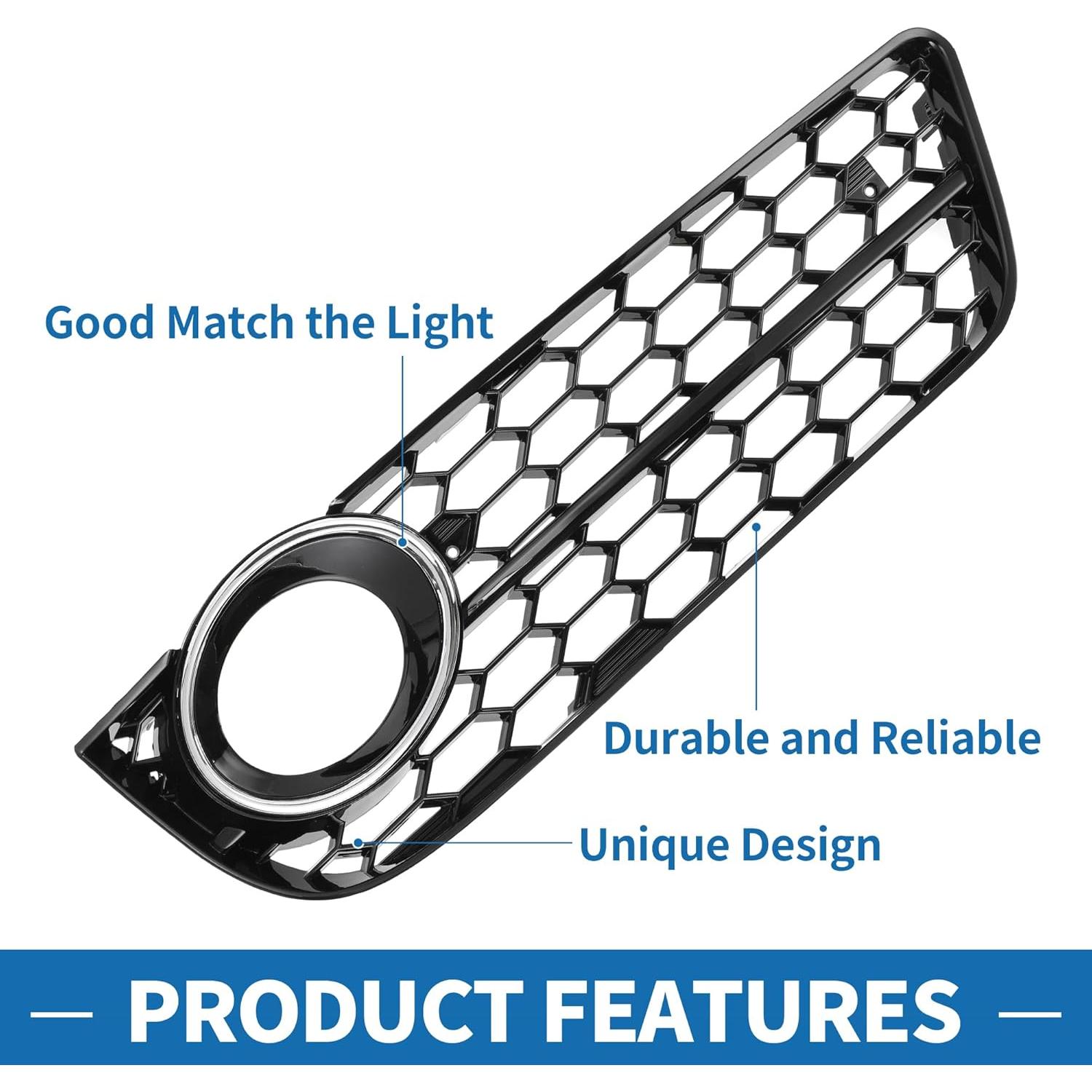 Rejilla de Luz Antiniebla ABS Audi A5 2008-2012 49.1x14.5cm