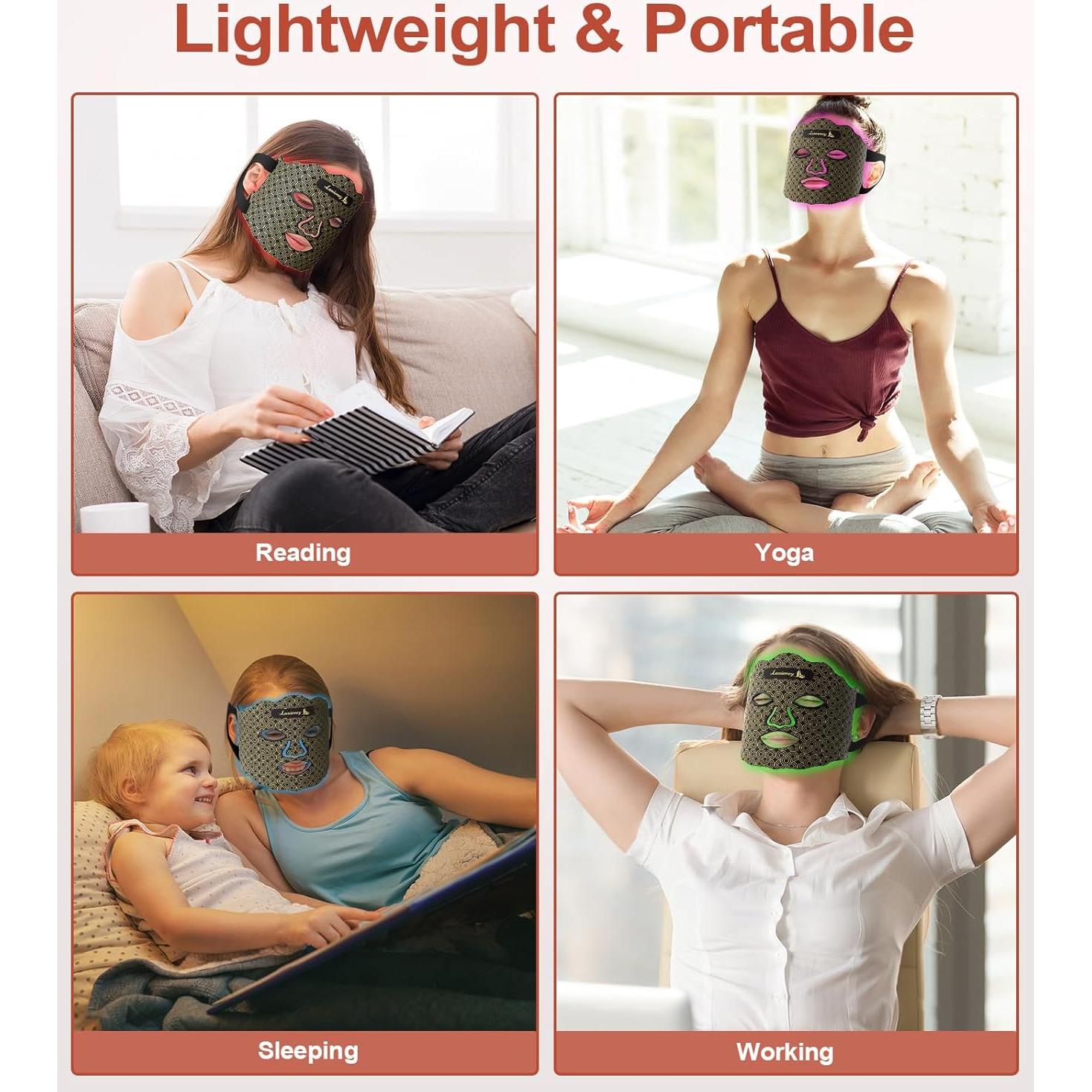 Máscara de Terapia de Luz Roja Lanieney 7 Colores para Piel